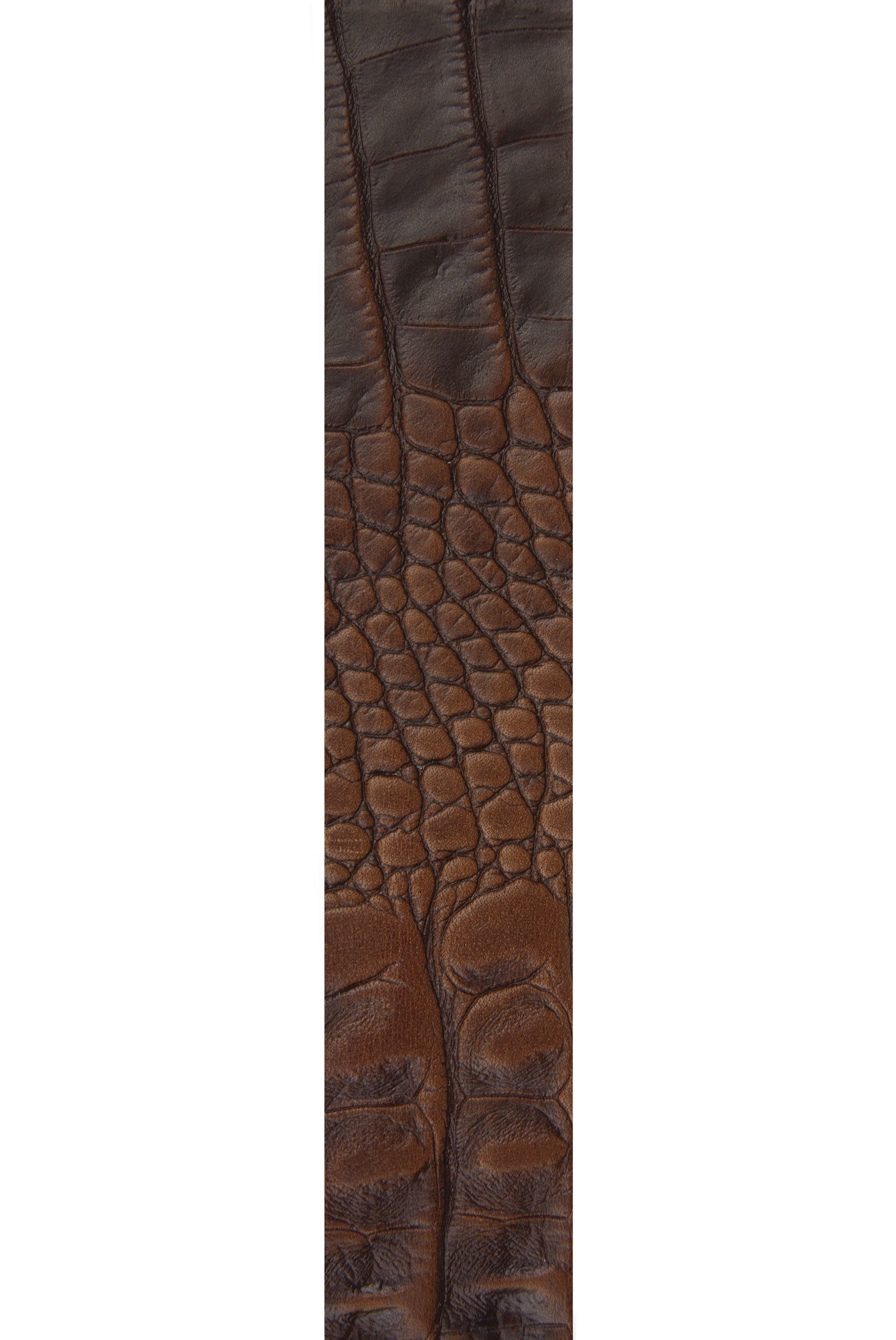 Pasek ze skóry tłoczonej z metalowym logo - 5