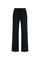 Flauschstrickhose Wide Leg mit Rippstruktur