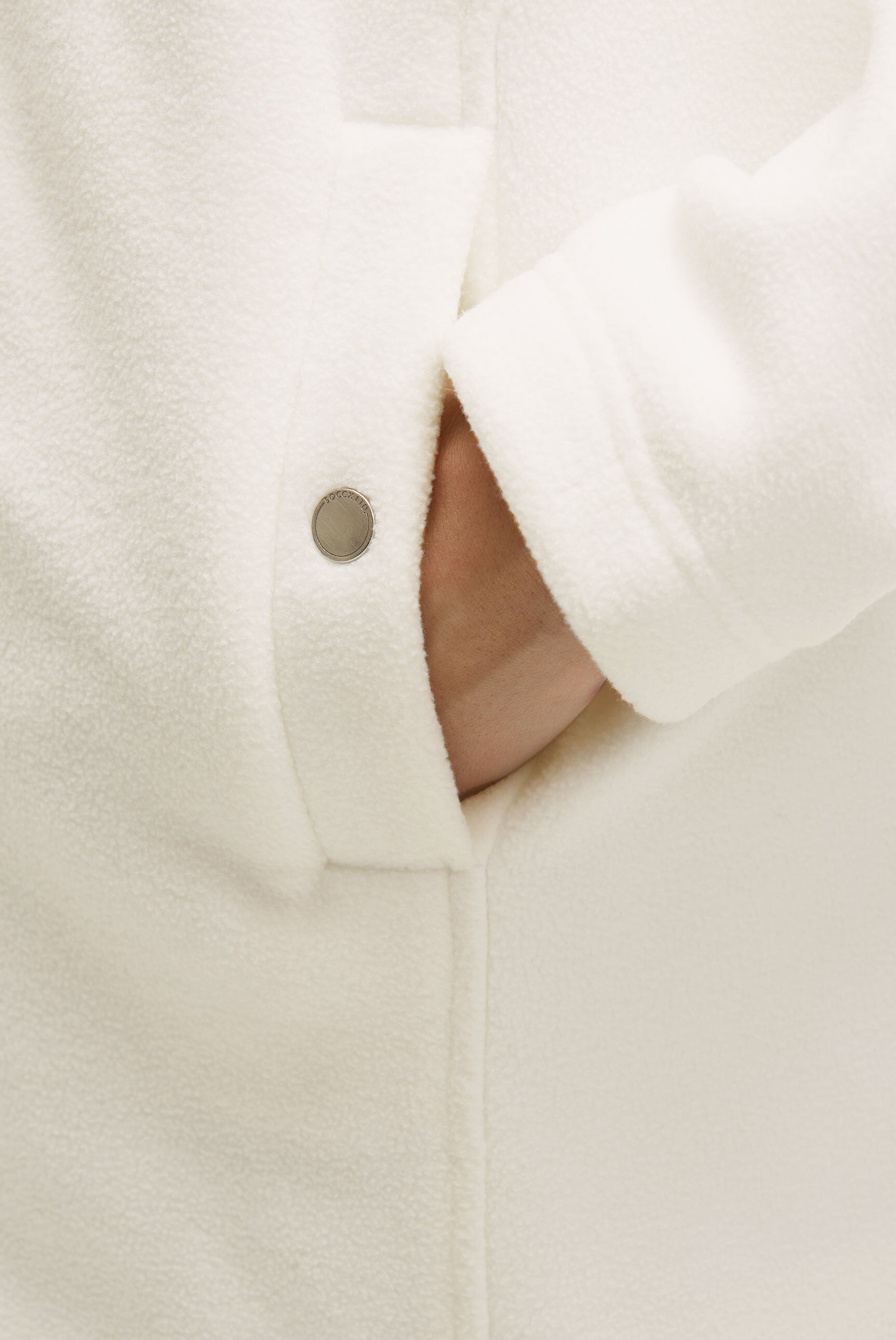 Długa bluza polarowa z kapturem i naszywką z logo - 6