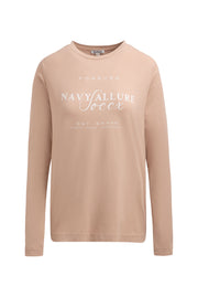 Oversized longsleeve z nadrukiem z logo