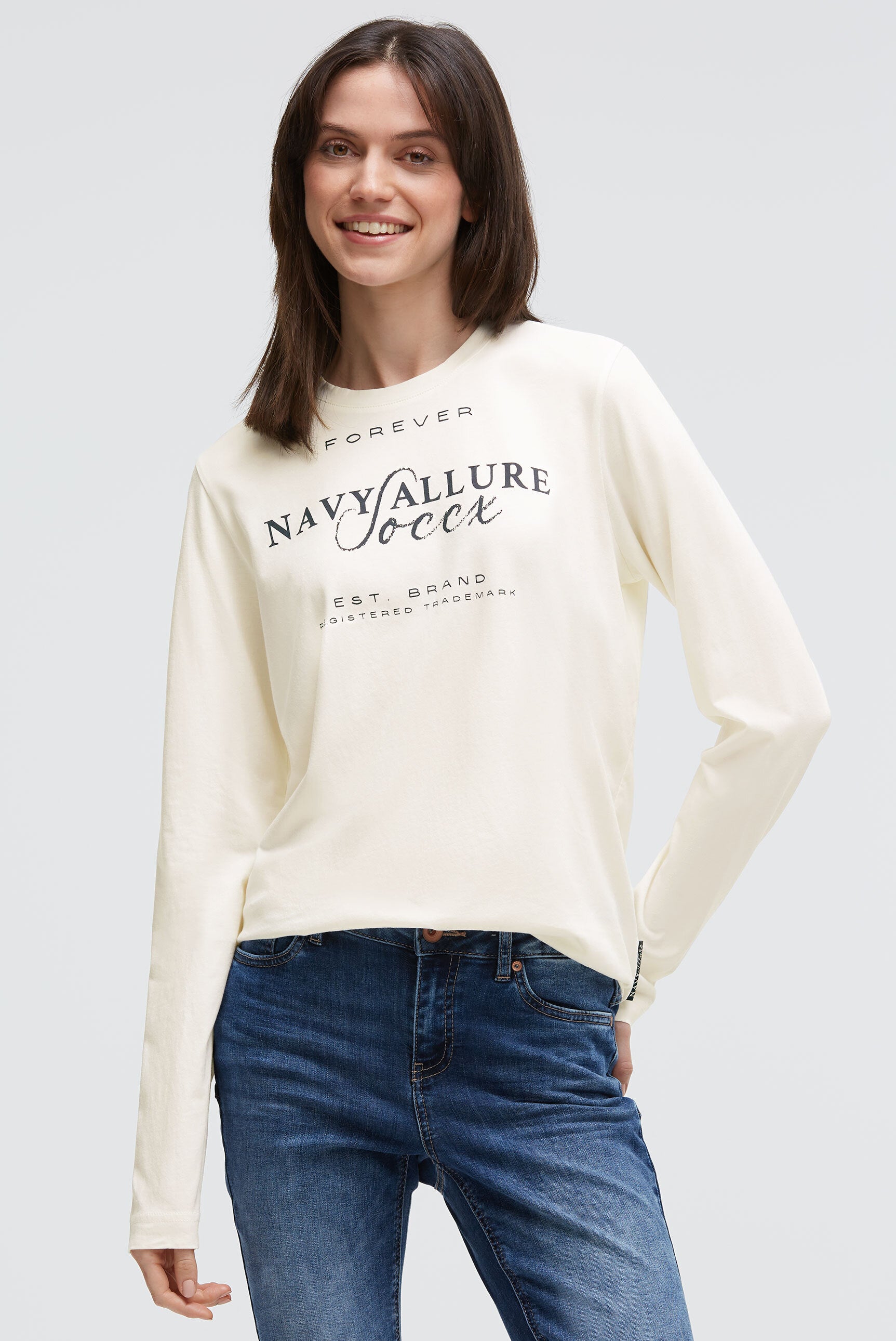 Oversized longsleeve z nadrukiem z logo - 2