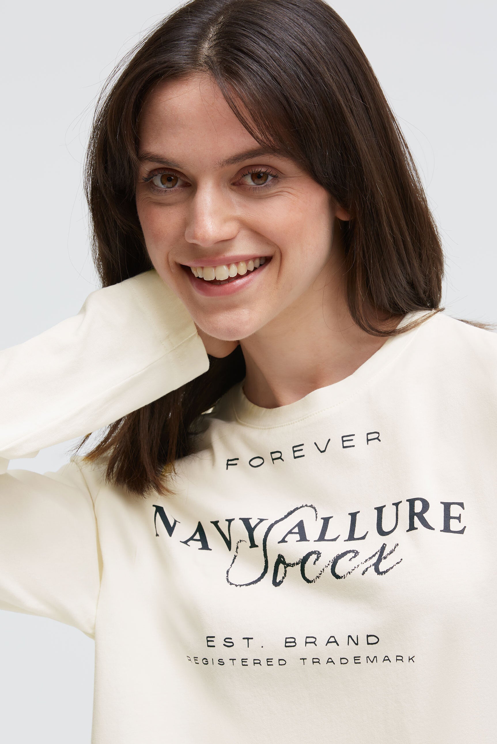 Oversized longsleeve z nadrukiem z logo - 4