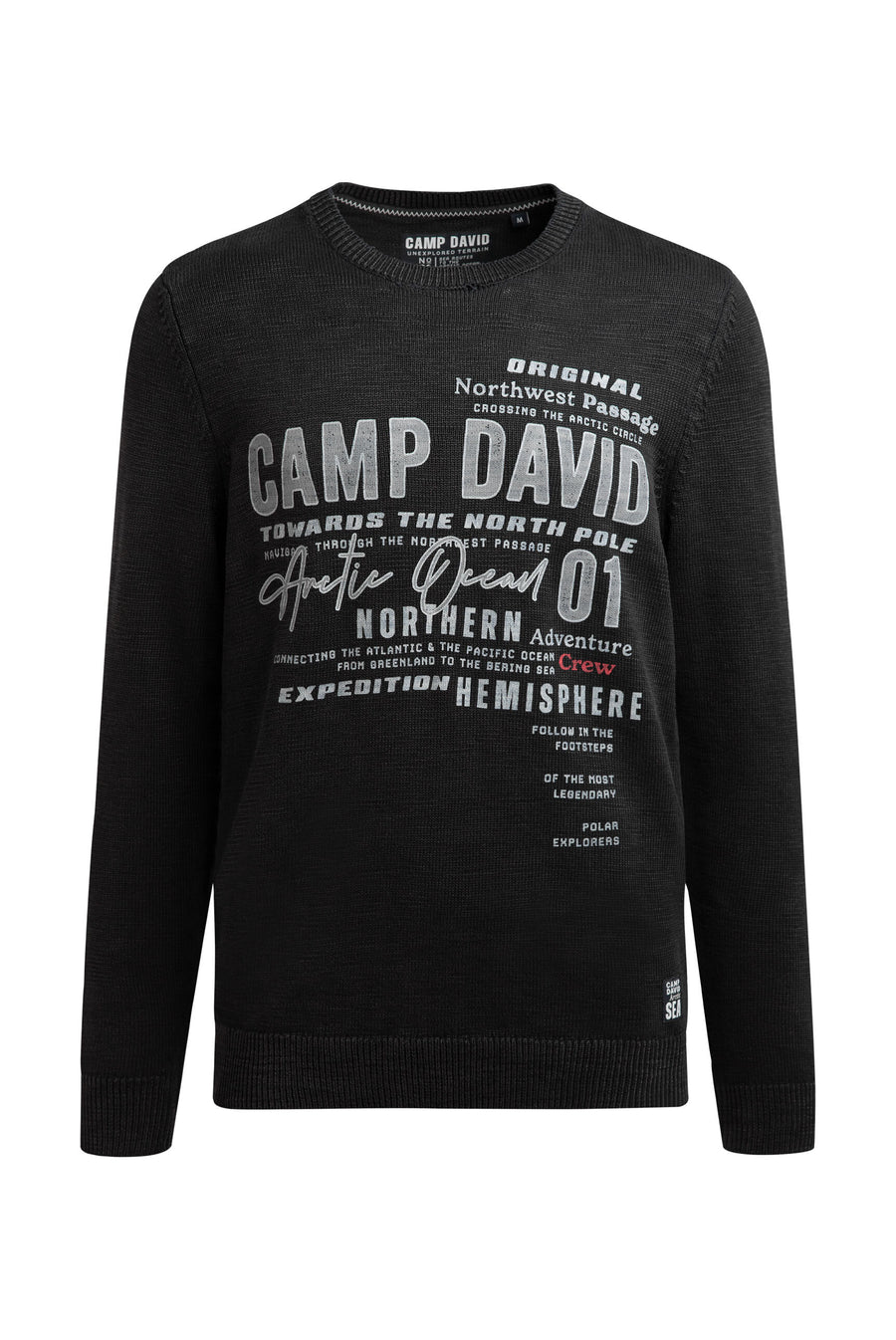 Pullover Rundhals mit Logo Prints black