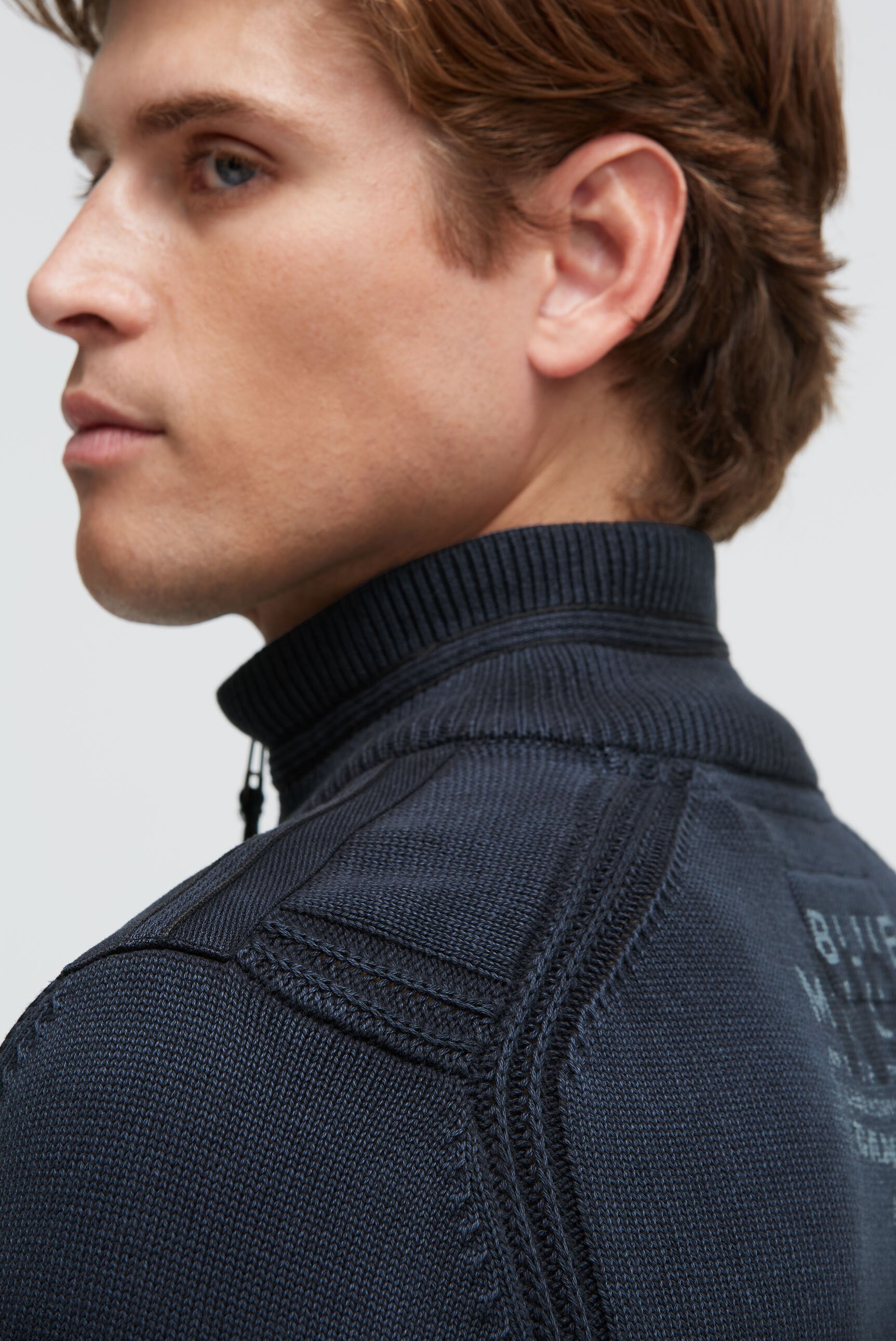 Sweter troyer z zamkiem, taśmami i nadrukami - 6