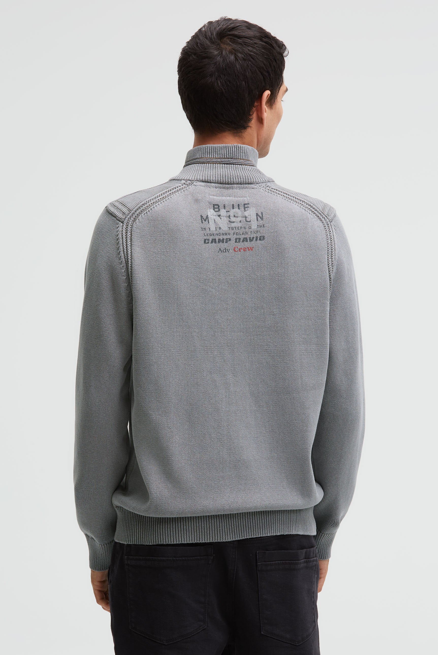 Sweter troyer z zamkiem, taśmami i nadrukami - 5