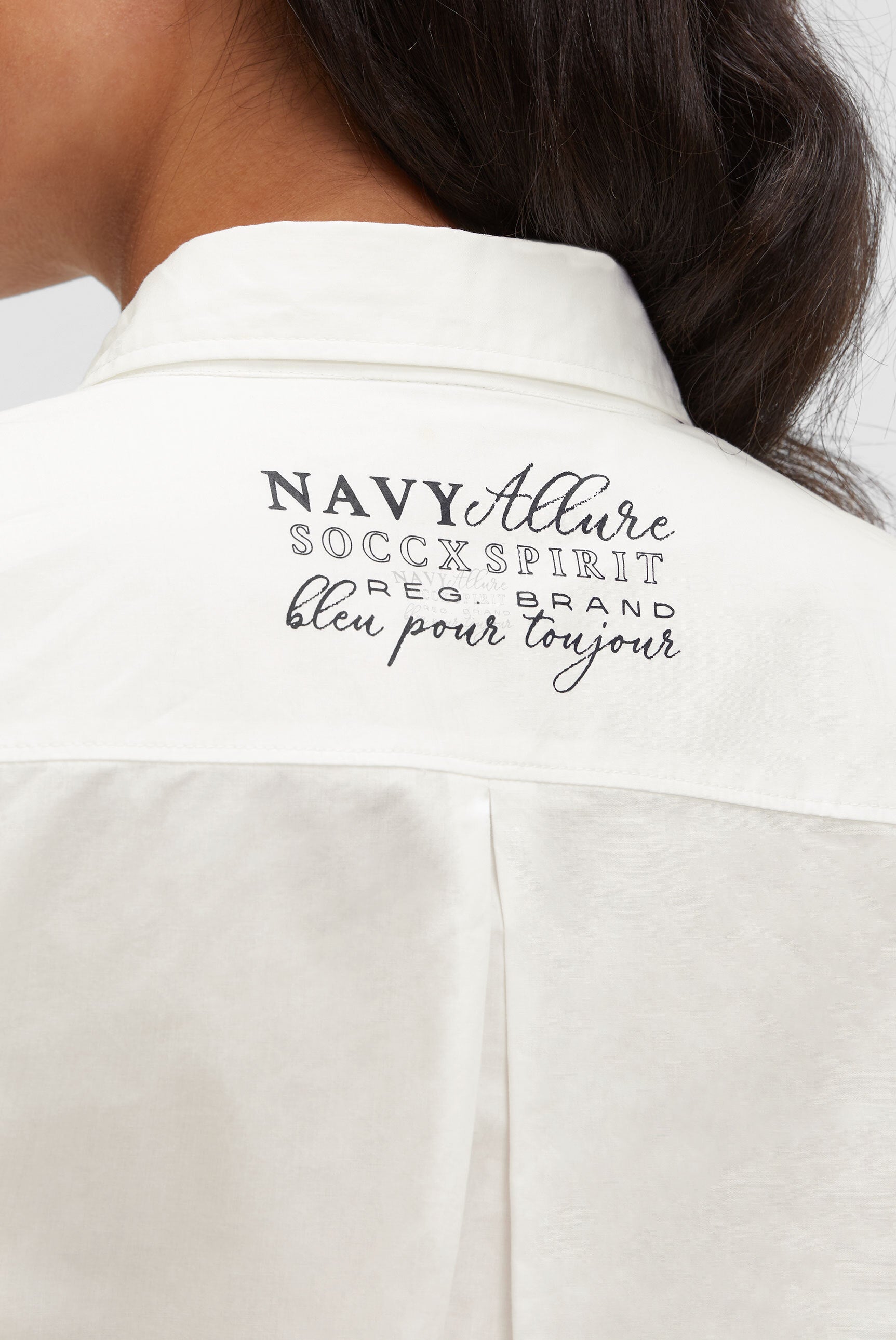 Bluzka z długim rękawem z nadrukiem flock z logo - 5