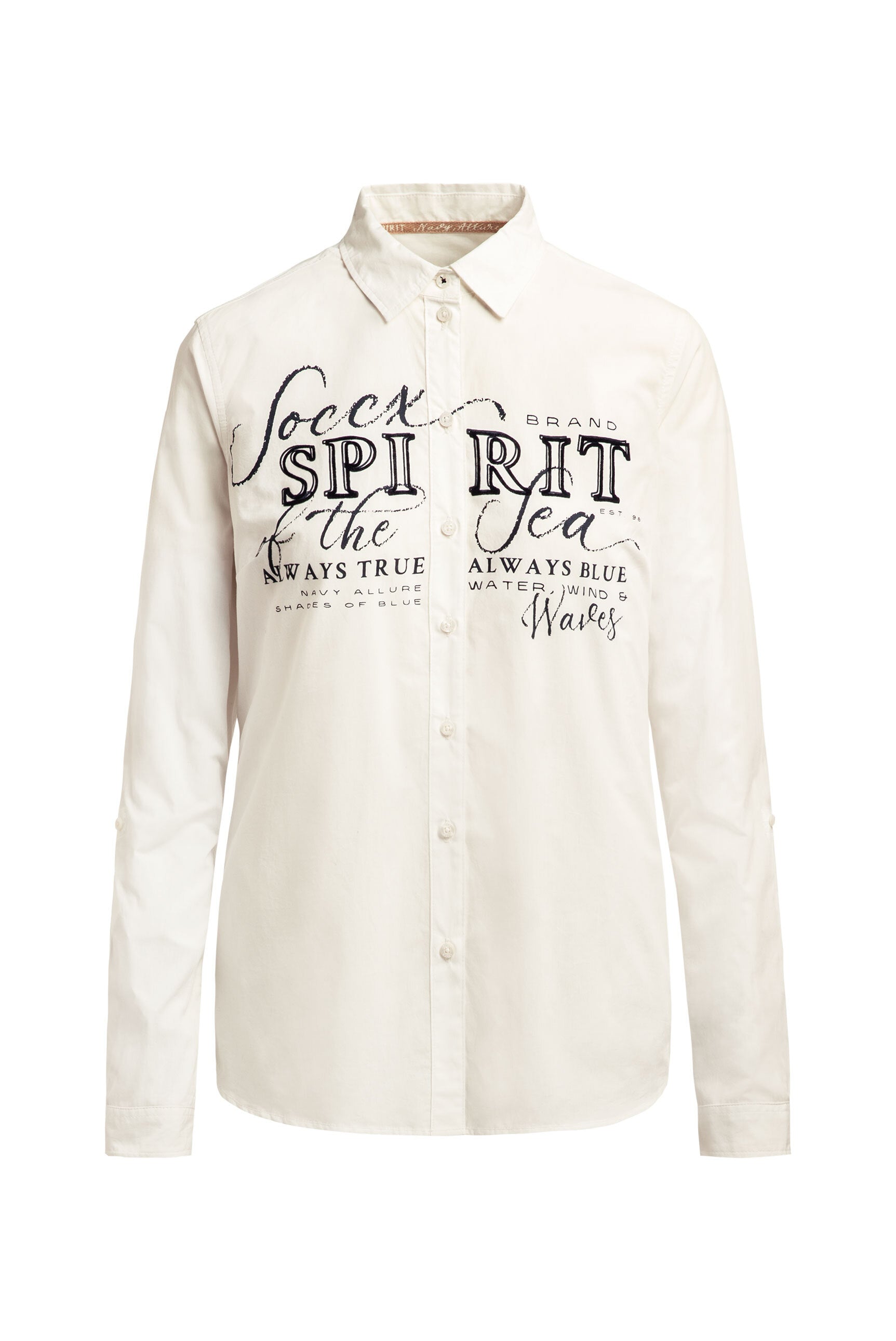 Bluzka z długim rękawem z nadrukiem flock z logo