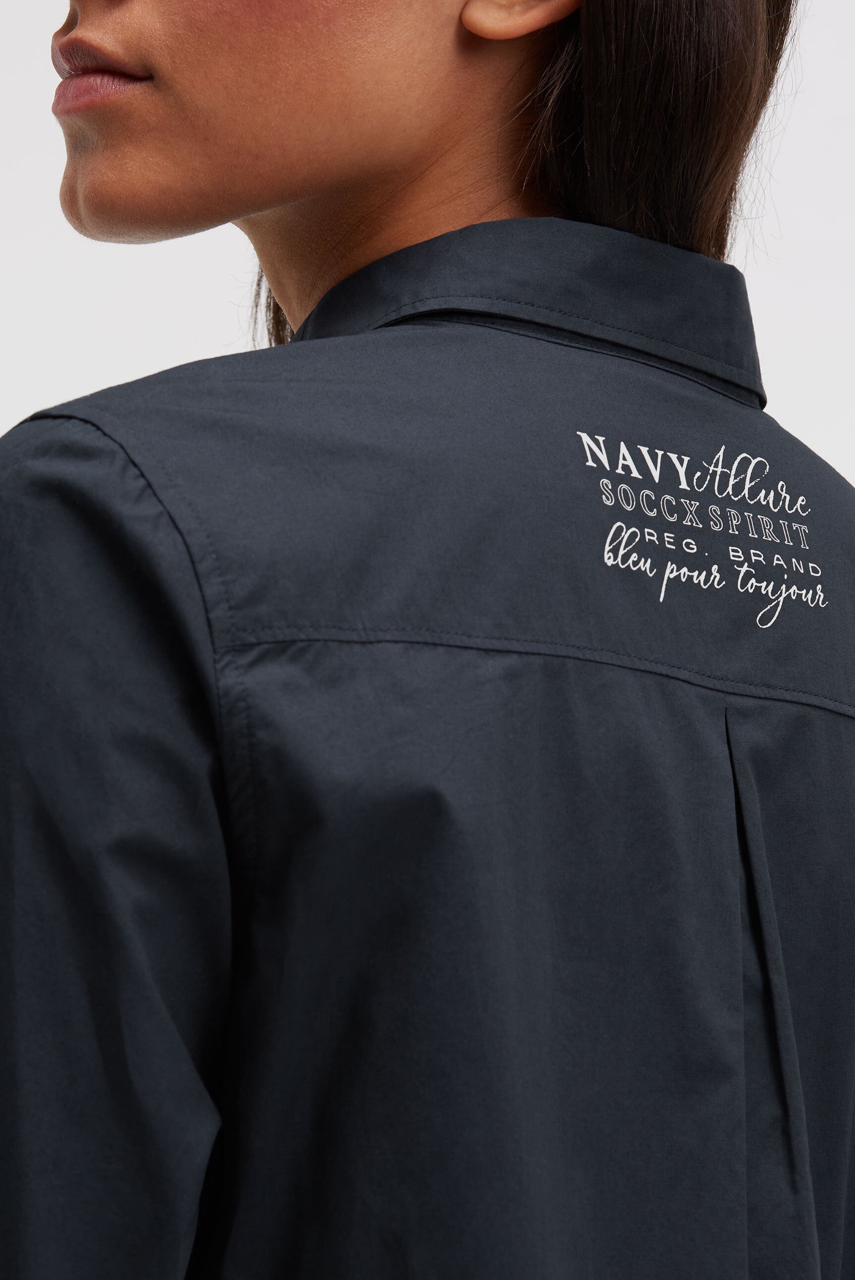 Bluzka z długim rękawem z nadrukiem flock z logo - 6