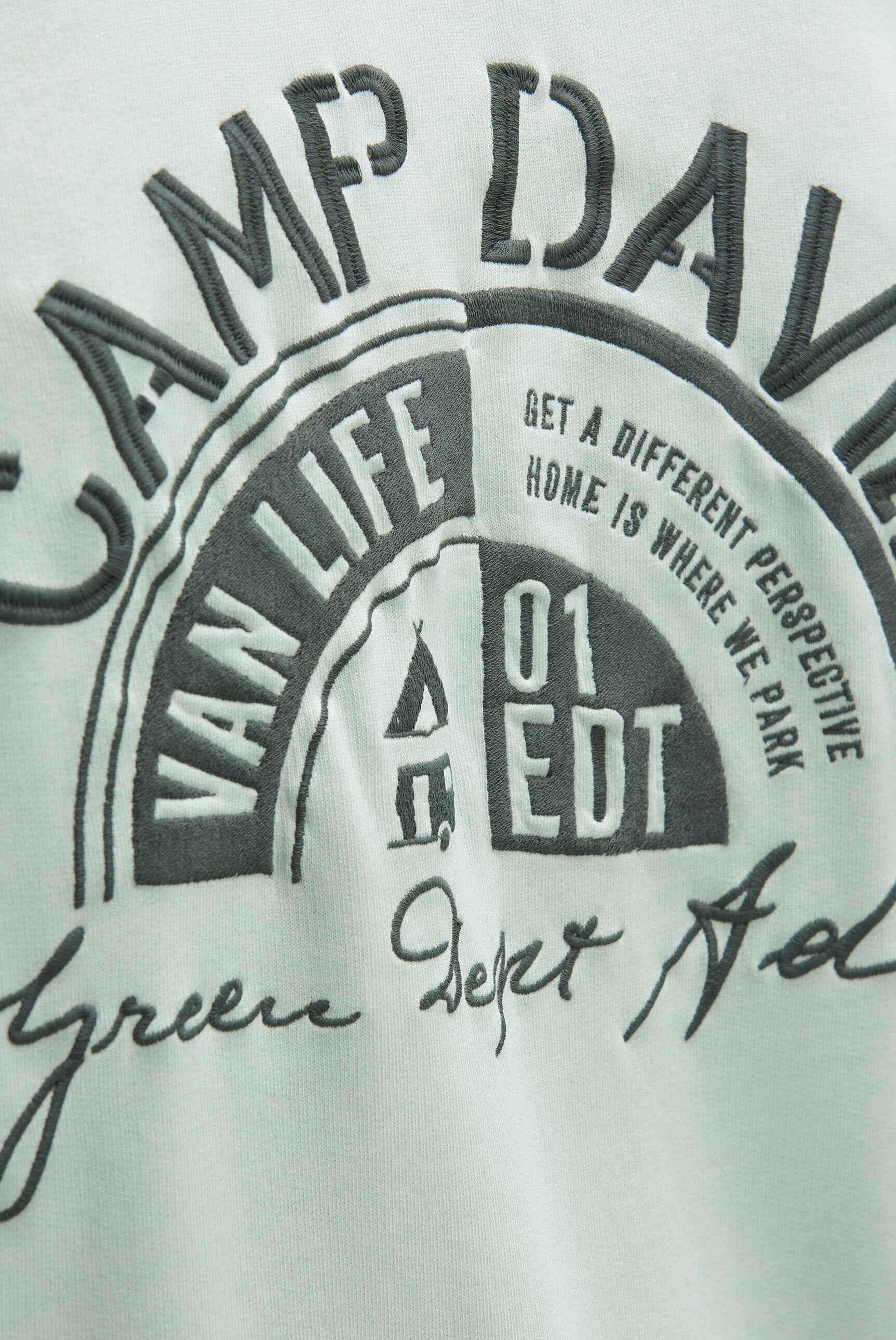 Rozpinana bluza z kapturem barwiona olejem z błyszczącym nadrukiem z tyłu - 8