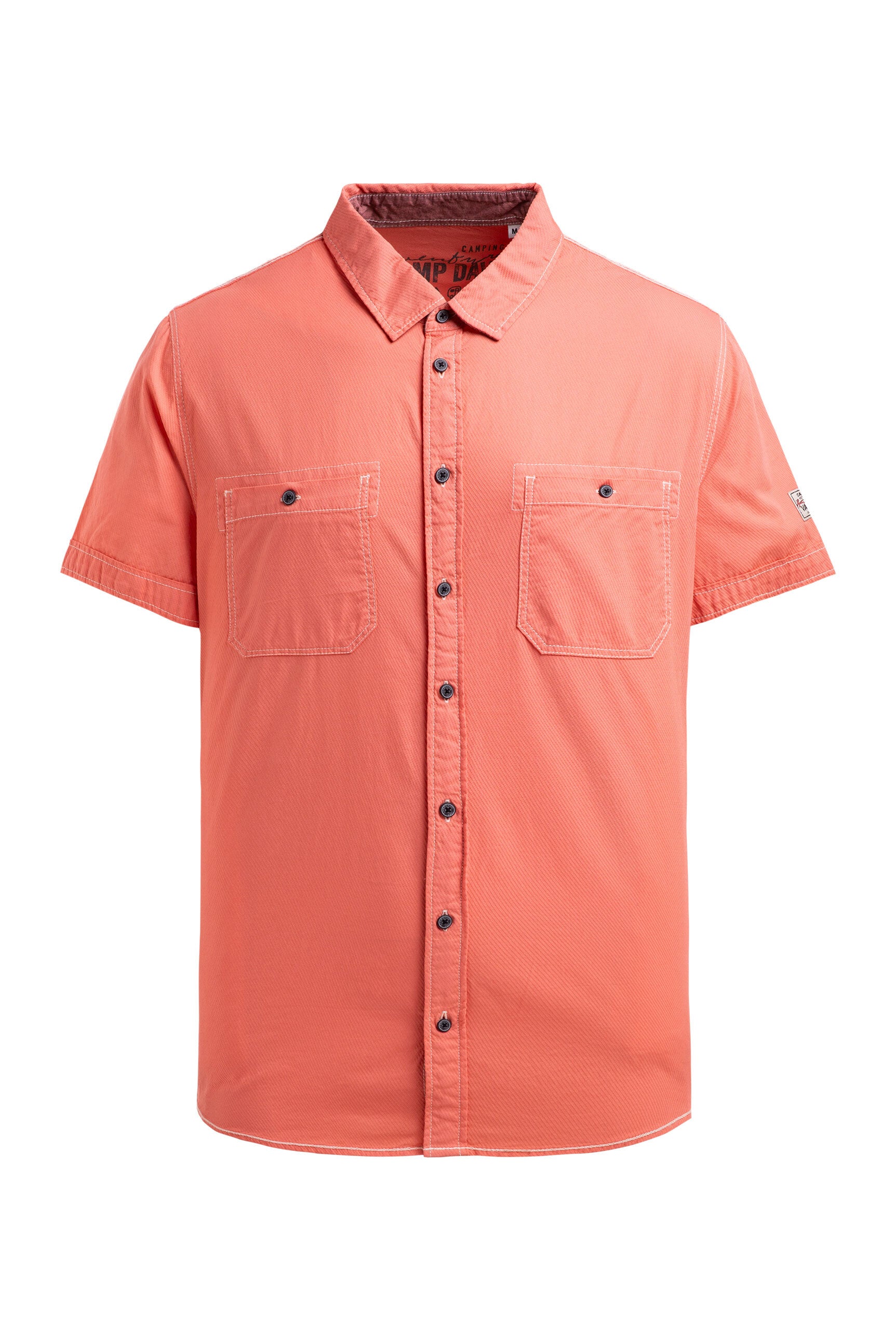 Koszula z krótkim rękawem o ukośnej strukturze dobby