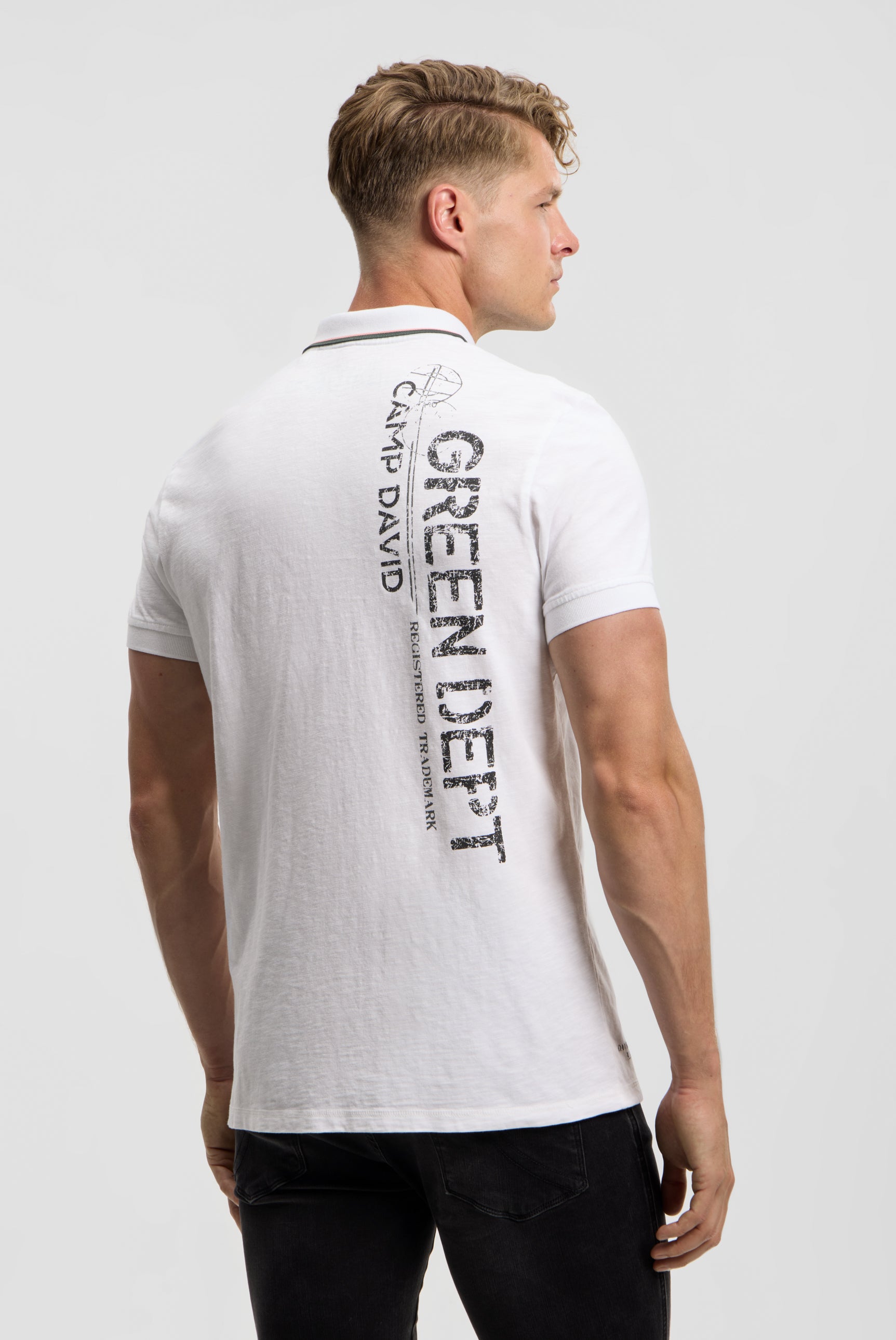 Koszulka polo z nadrukami w stylu vintage - 5