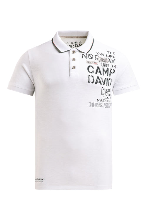 Koszulka polo z nadrukami w stylu vintage