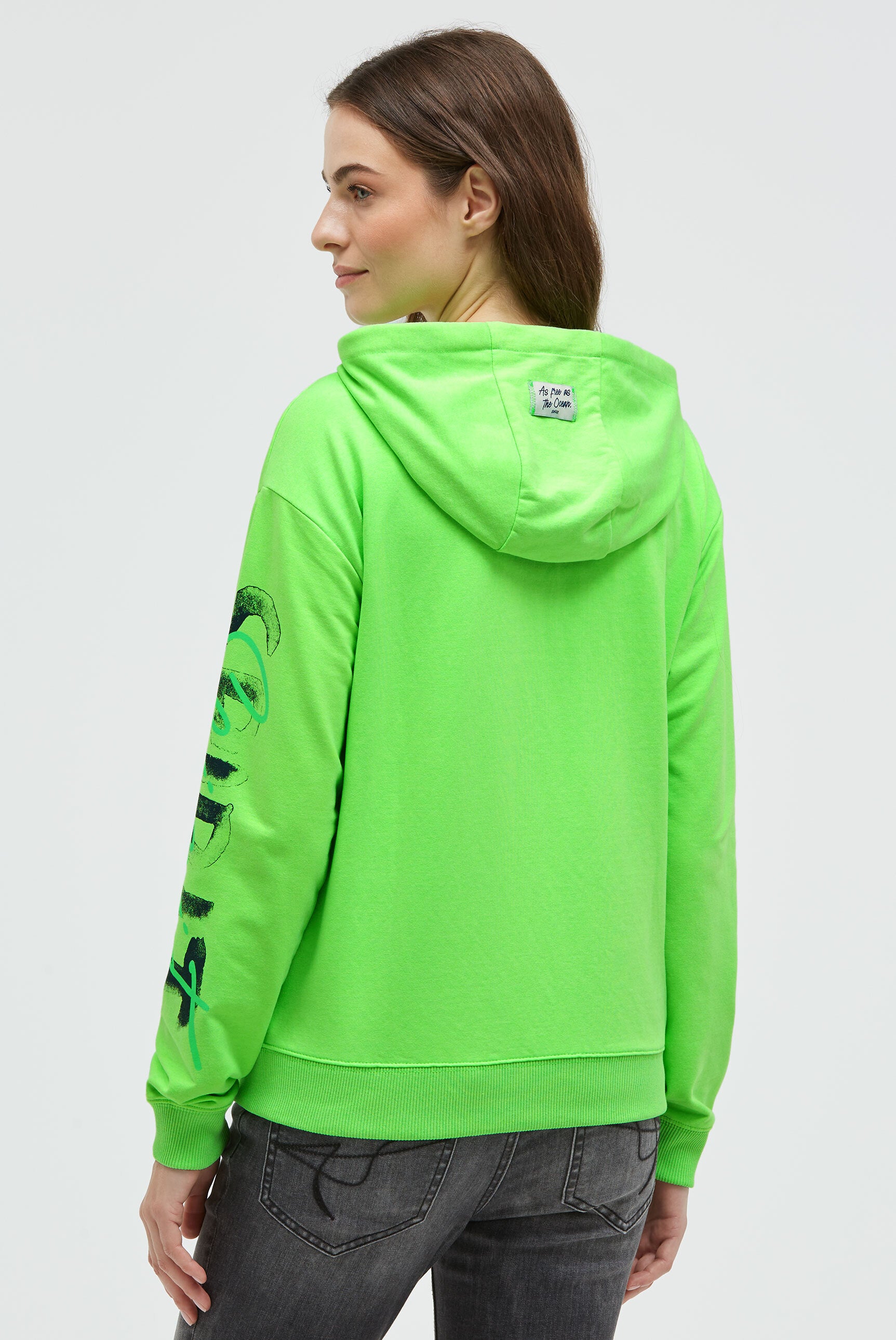 Bluza z kapturem z nadrukowanymi grafikami - 5