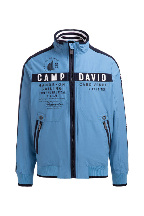 Blouson mit Logo-Tapes und Artworks electric sky