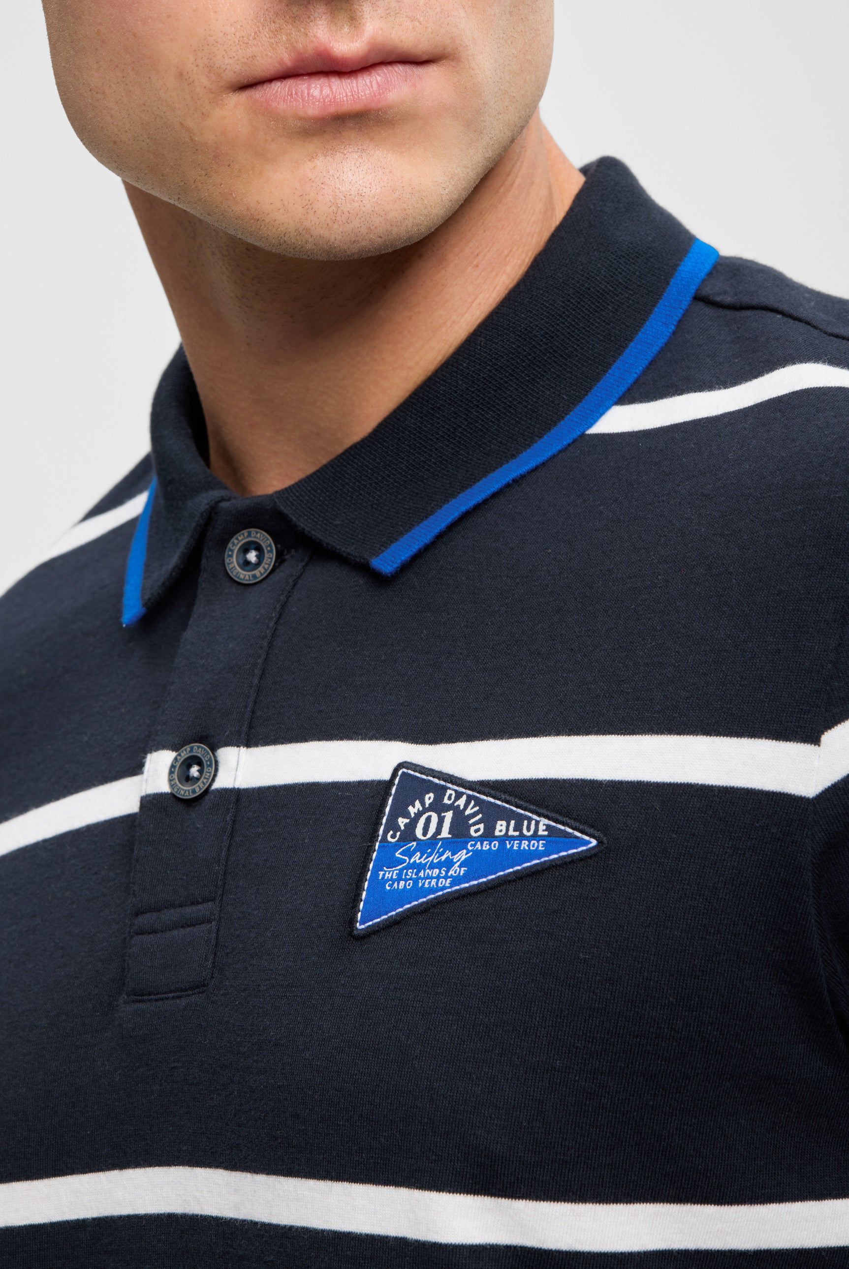 Koszulka polo z krótkim rękawem i paskami - 5