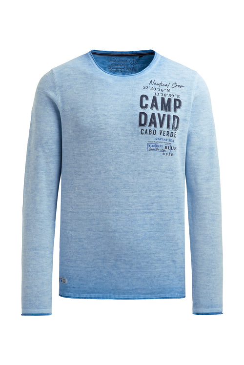 Sweter barwiony olejem wewnątrz z nadrukowanym logo