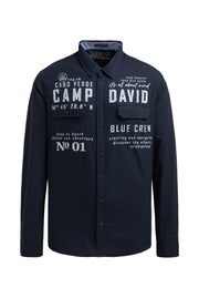 Koszula z długim rękawem, kieszeniami z klapką i nadrukami