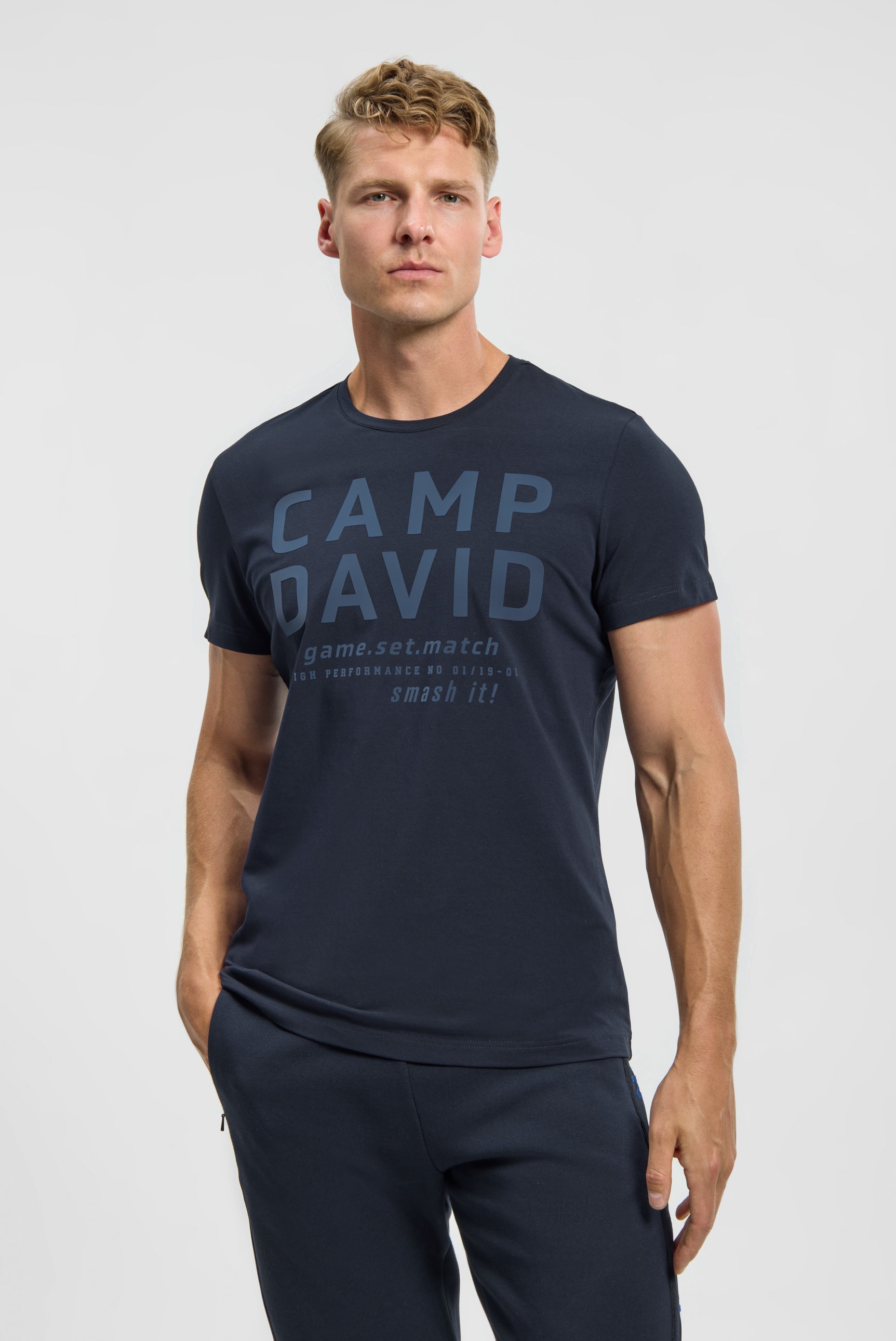 T-Shirt mit Logo Artwork blue navy - 2