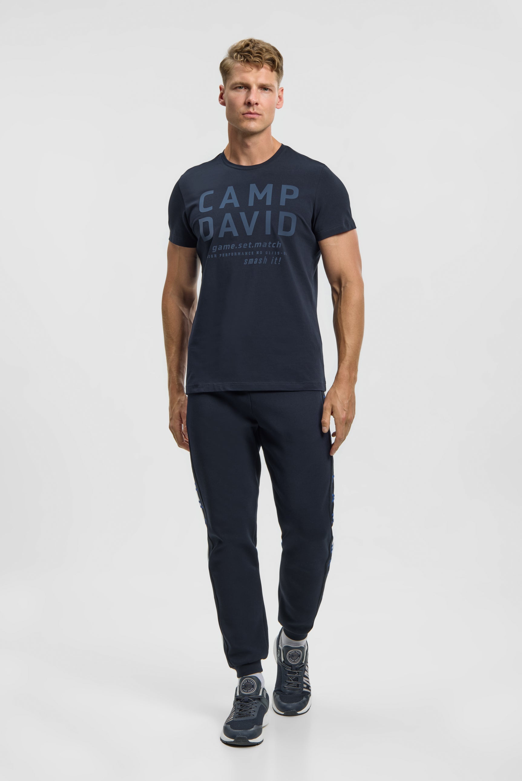 T-Shirt mit Logo Artwork blue navy - 3