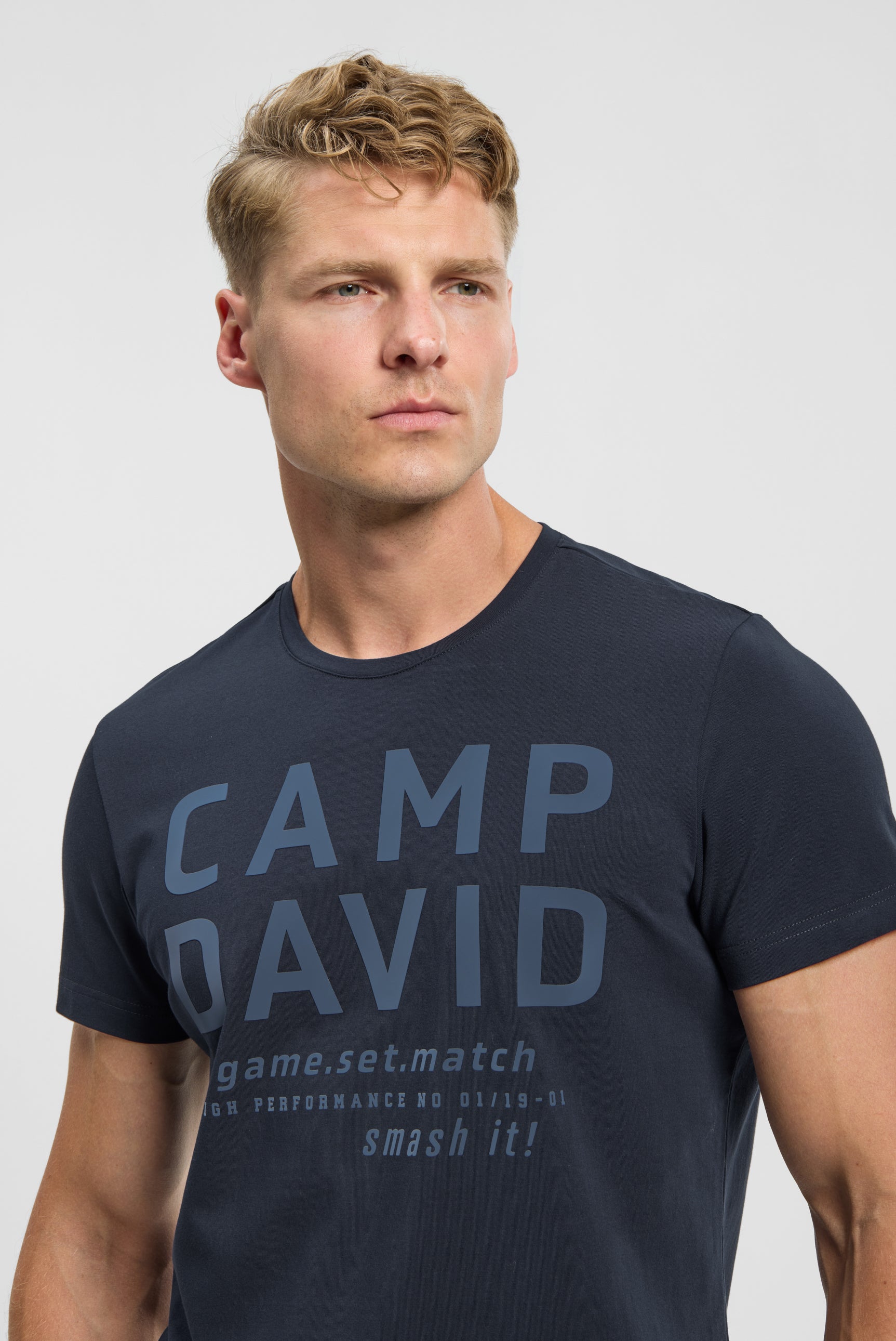 T-Shirt mit Logo Artwork blue navy
