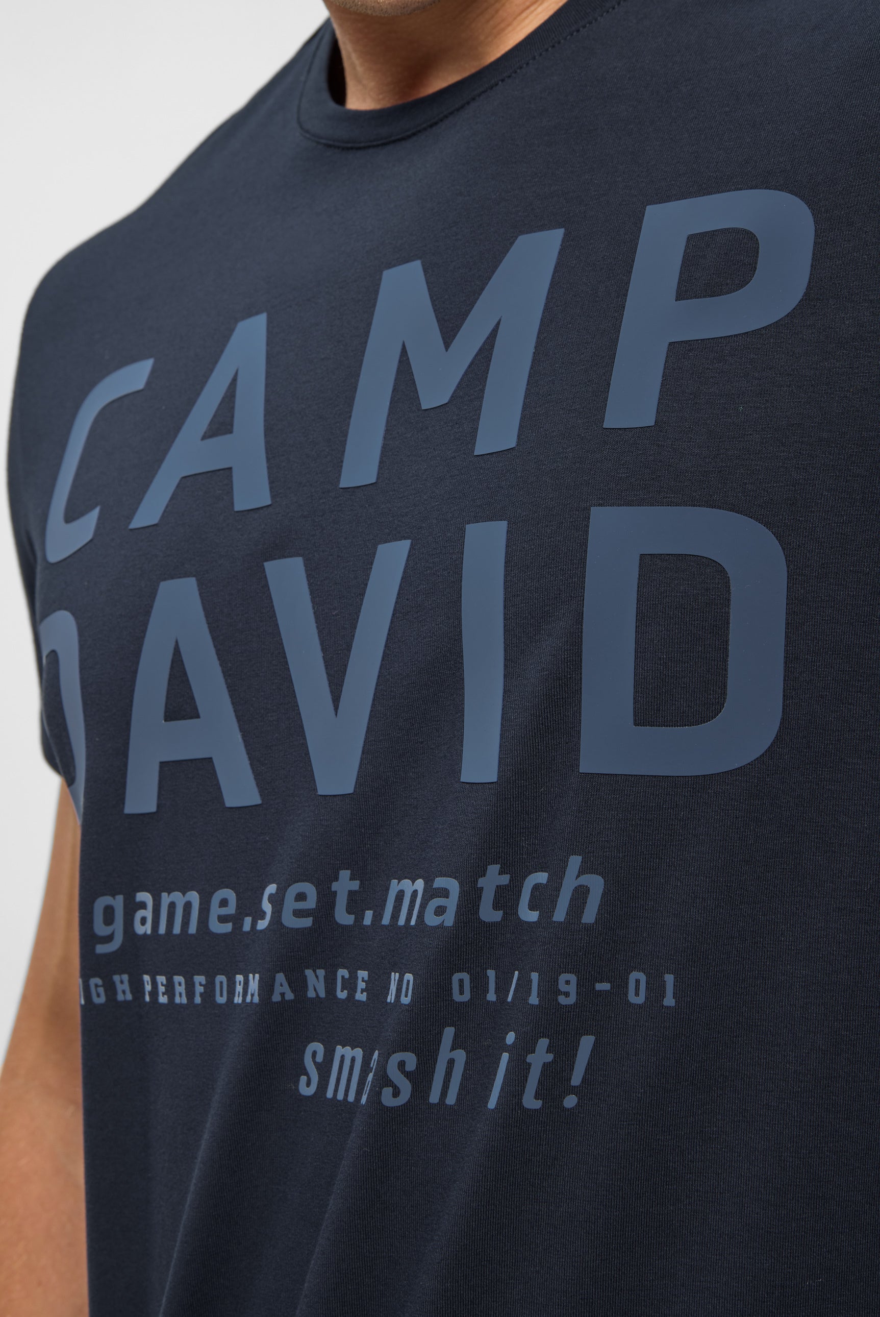 T-Shirt mit Logo Artwork blue navy