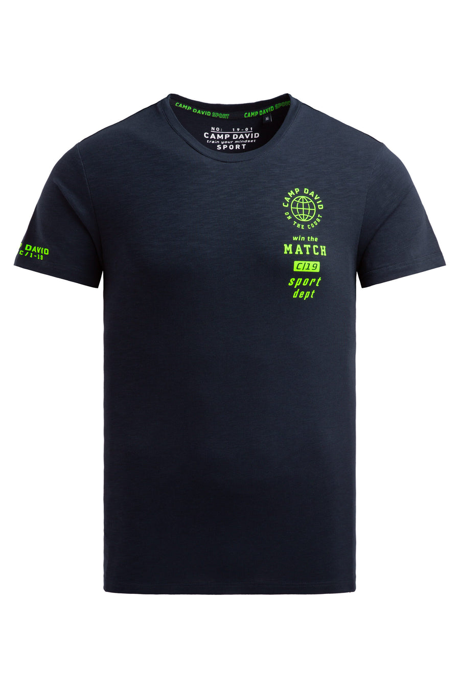 T-shirt z okrągłym dekoltem i małymi nadrukami foliowymi