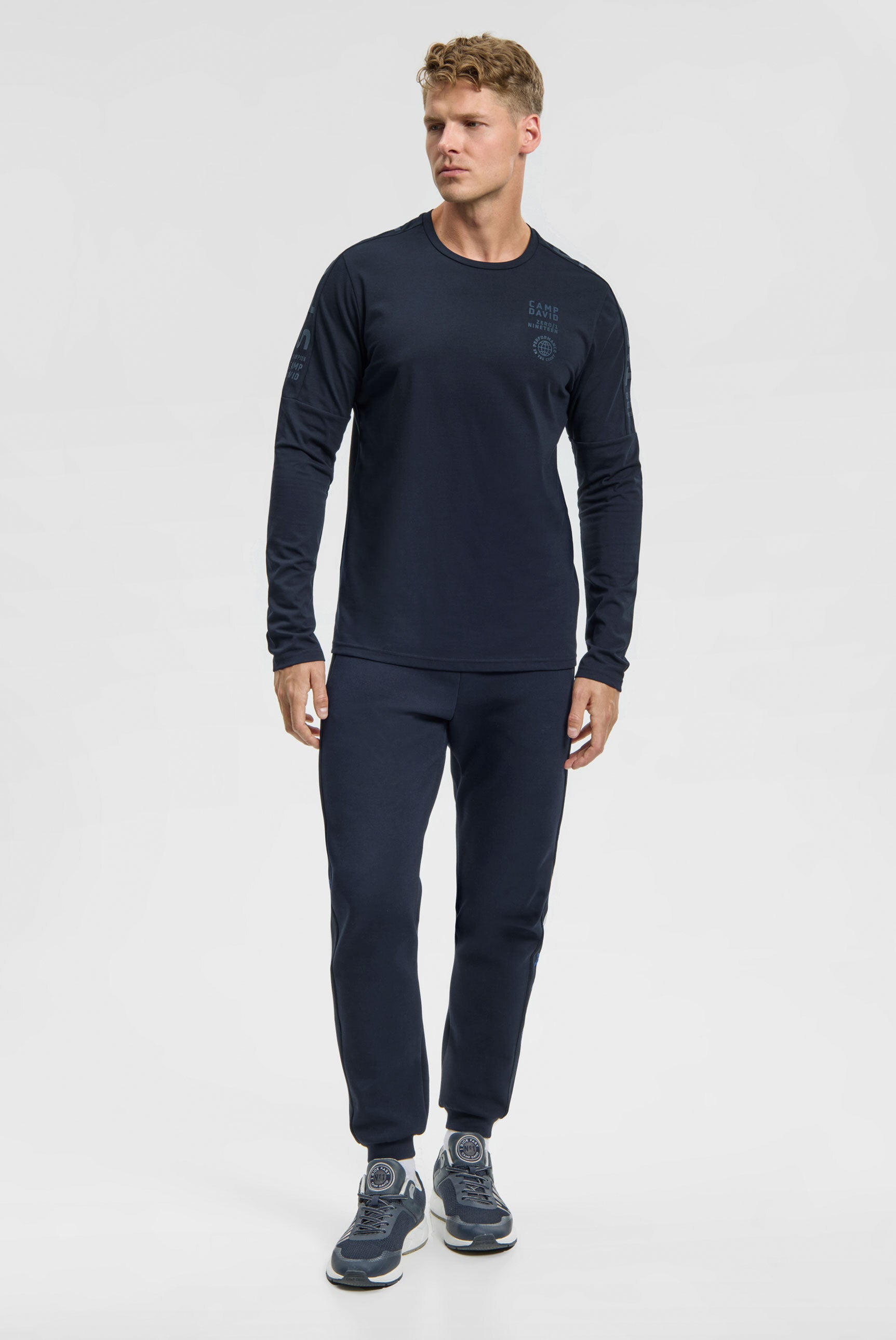 Longsleeve mit reflektierendem Schulter-Artwork blue navy