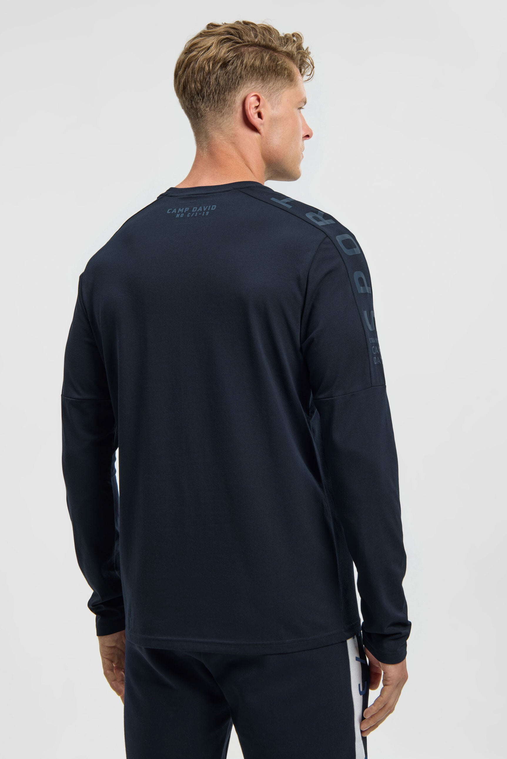 Longsleeve mit reflektierendem Schulter-Artwork blue navy - 5