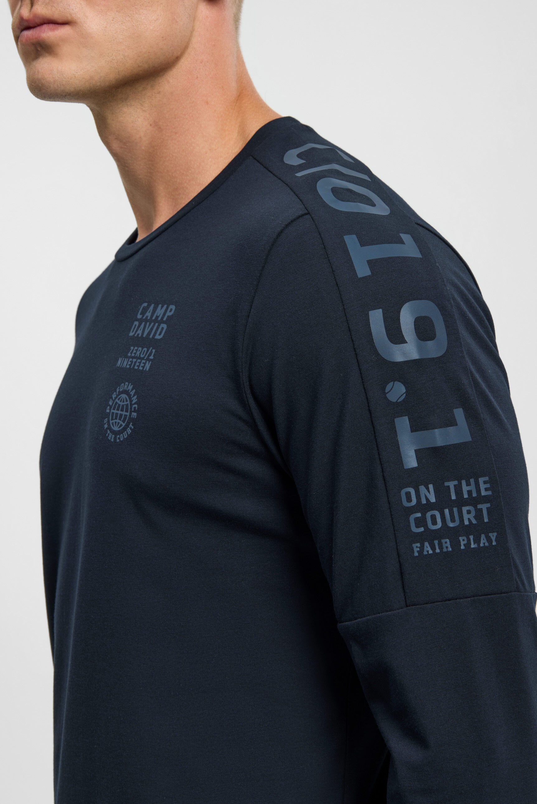Longsleeve mit reflektierendem Schulter-Artwork blue navy - 7