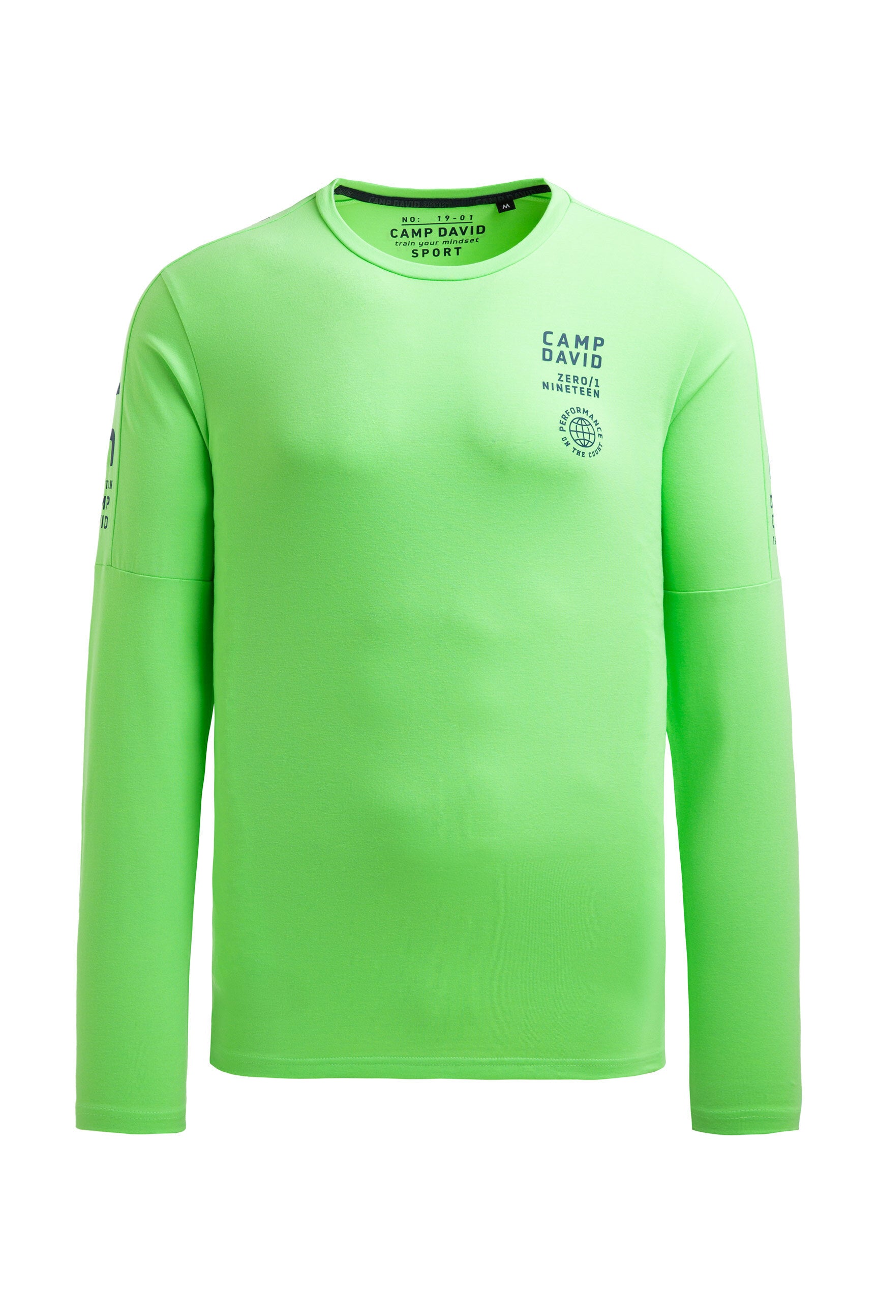Longsleeve mit reflektierendem Schulter-Artwork tech green - 1
