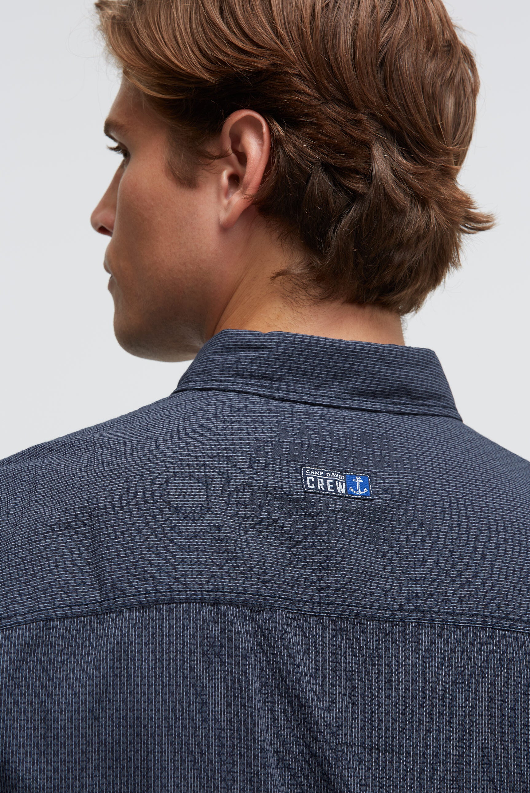 Koszula z długim rękawem, nadrukiem na całej powierzchni i paskami - 6