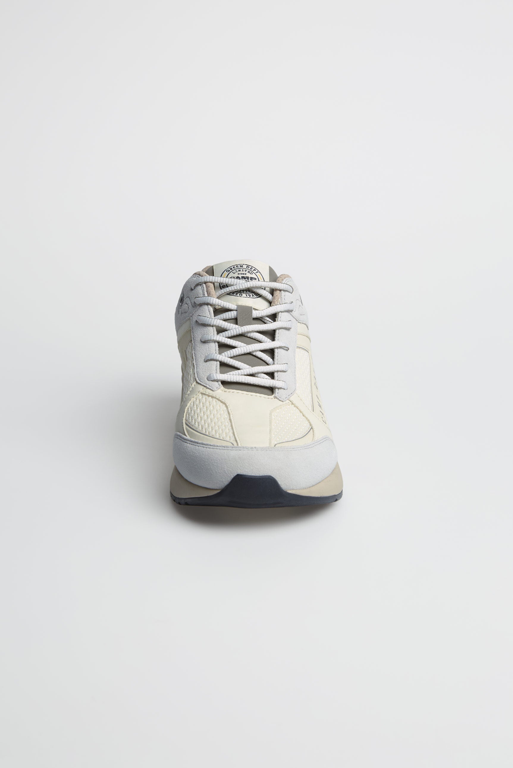 Miejskie sneakersy z mieszanki materiałów z podeszwą z logo - 3
