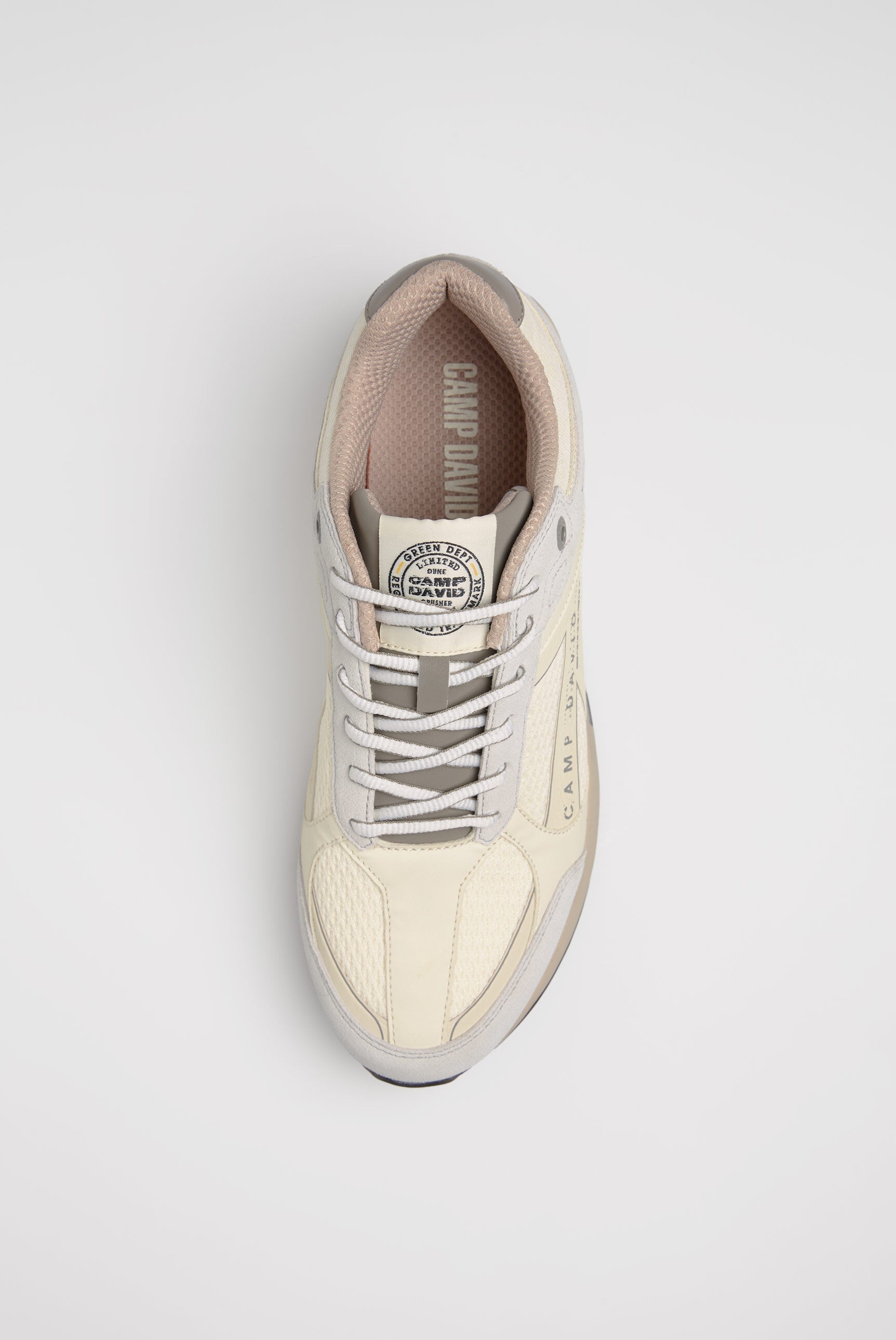 Miejskie sneakersy z mieszanki materiałów z podeszwą z logo