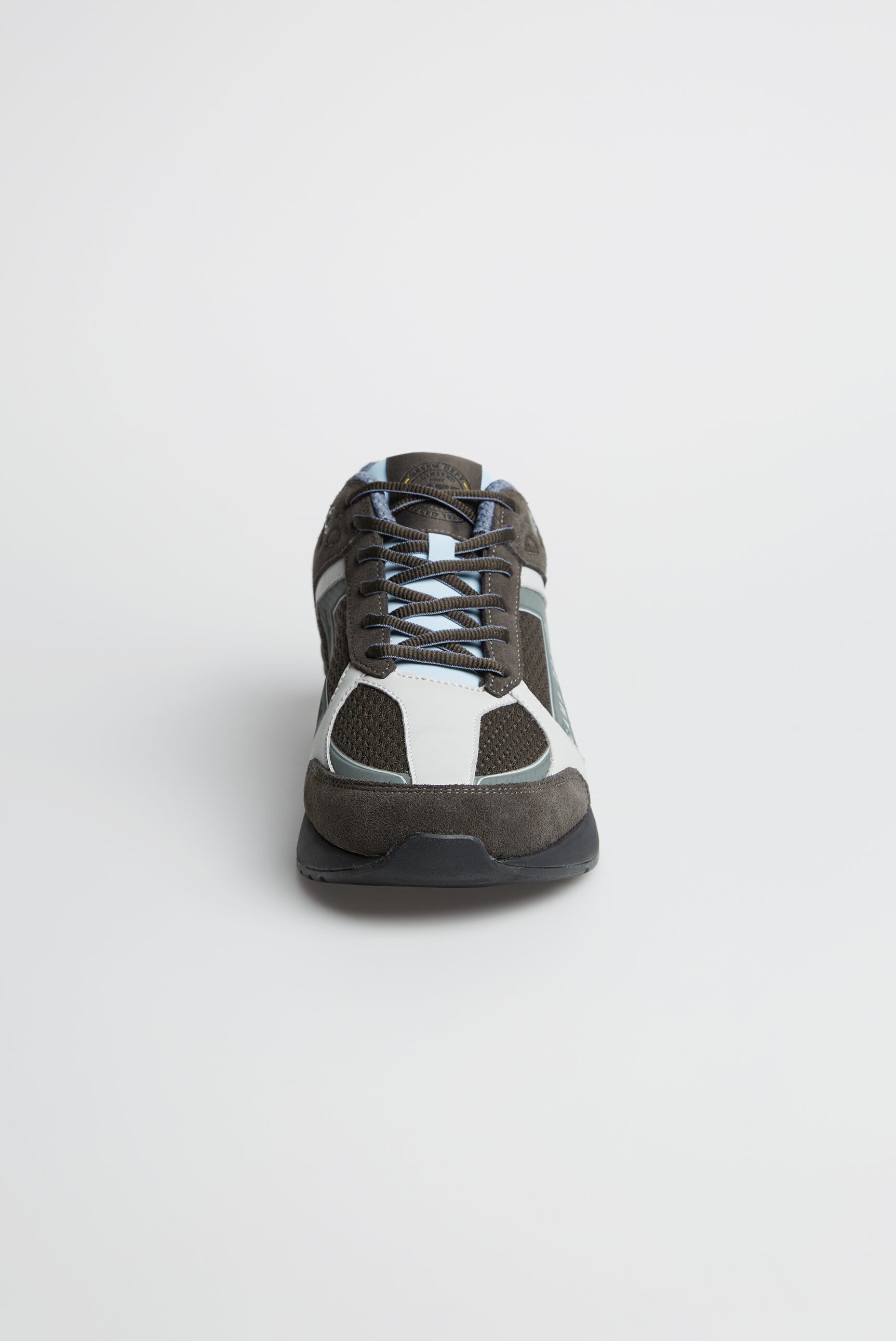 Miejskie sneakersy z mieszanki materiałów z podeszwą z logo - 3