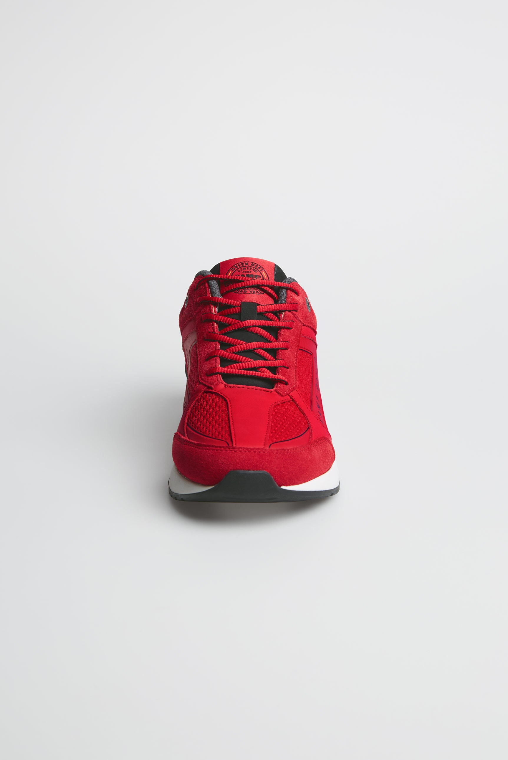Miejskie sneakersy z mieszanki materiałów z podeszwą z logo - 3