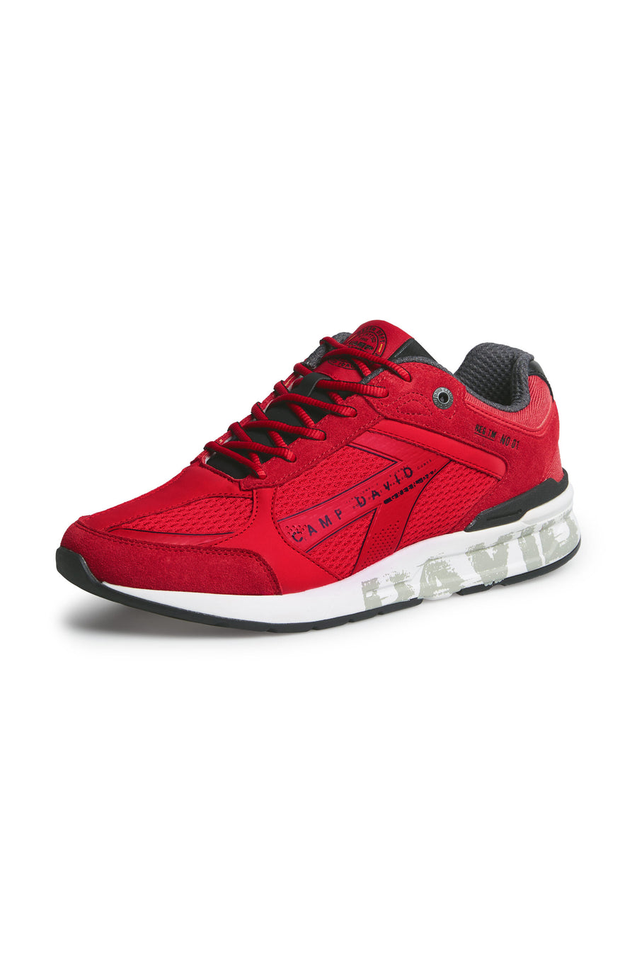 Miejskie sneakersy z mieszanki materiałów z podeszwą z logo