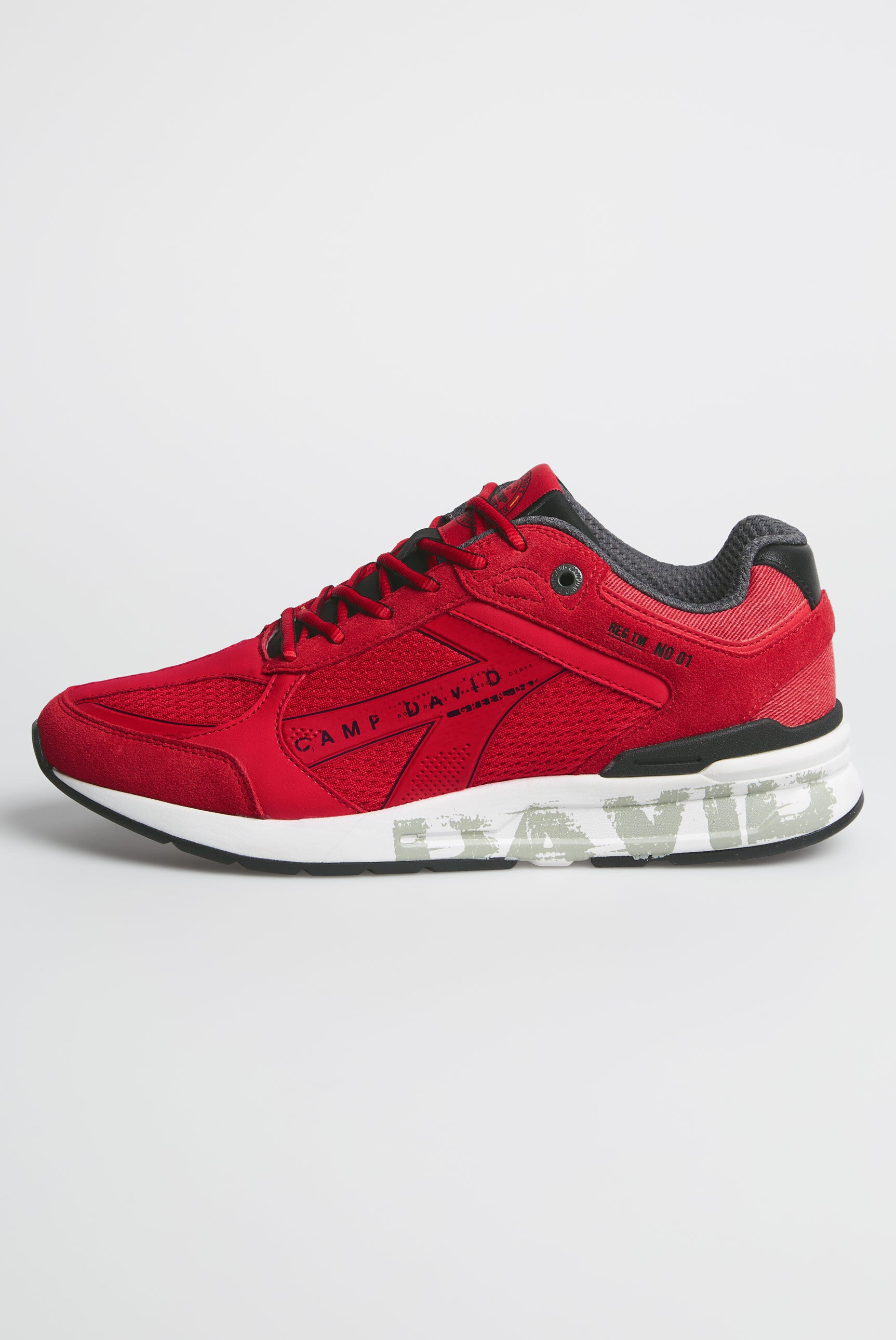 Miejskie sneakersy z mieszanki materiałów z podeszwą z logo
