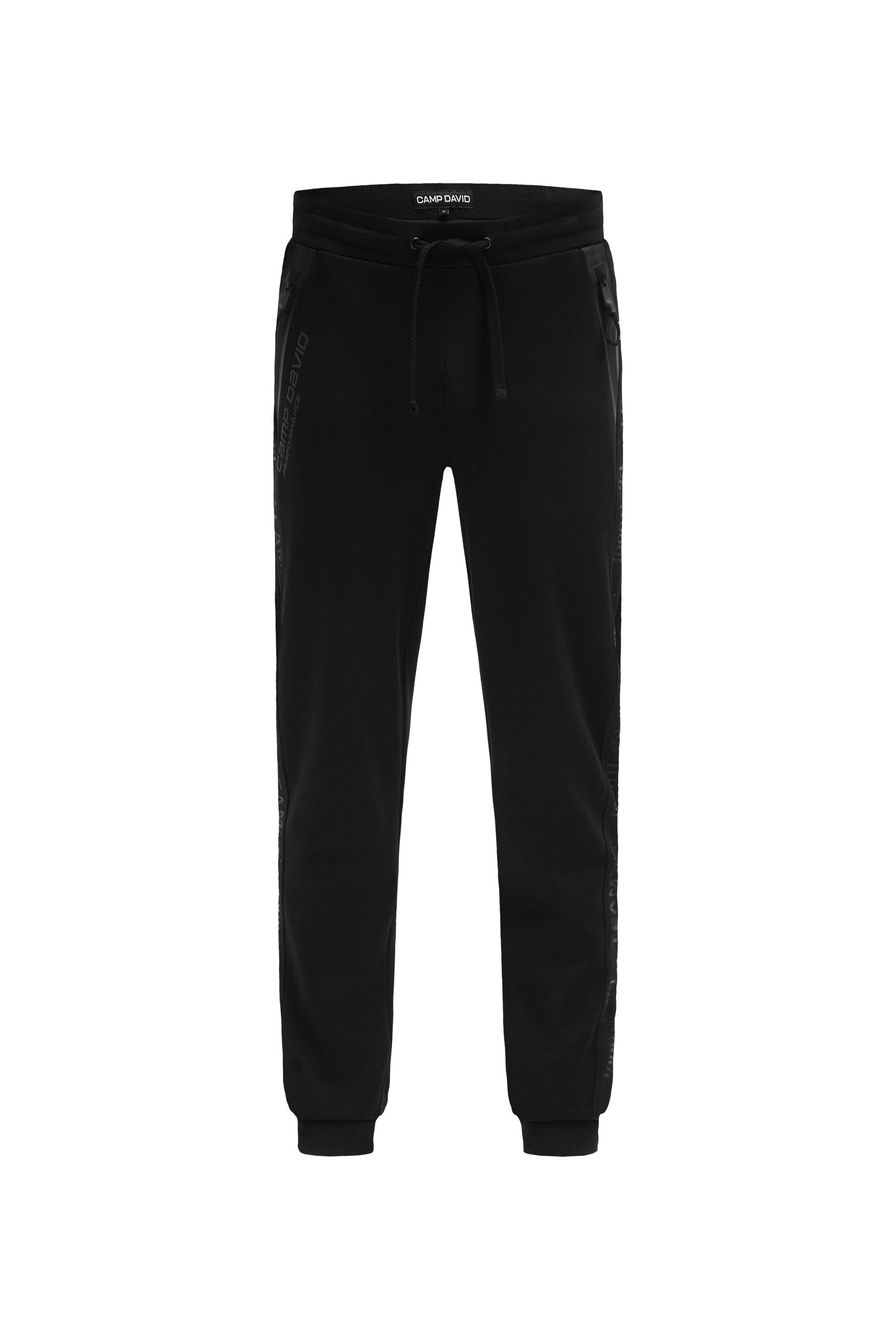 Jogginghose aus Interlock mit Seitentapes black
