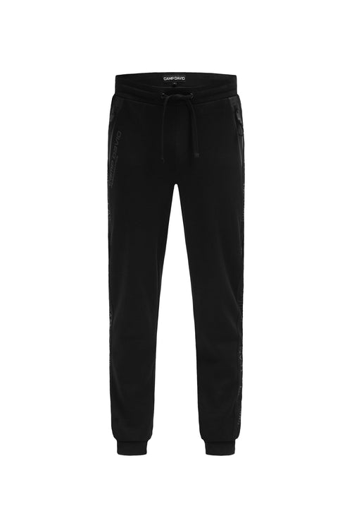 Jogginghose aus Interlock mit Seitentapes black