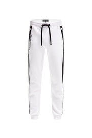 Jogginghose aus Interlock mit Seitentapes opticwhite