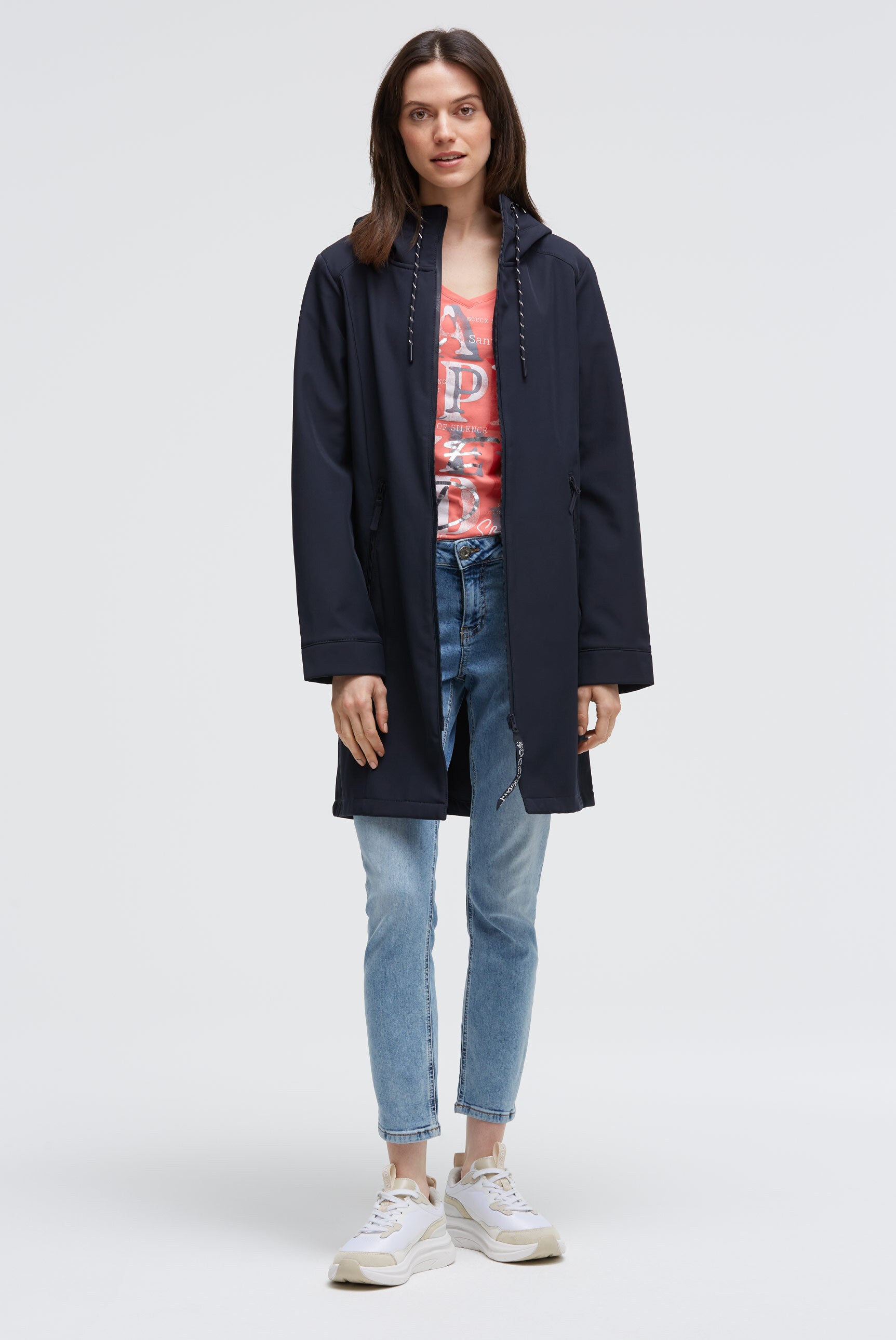 Parka softshellowa z kapturem