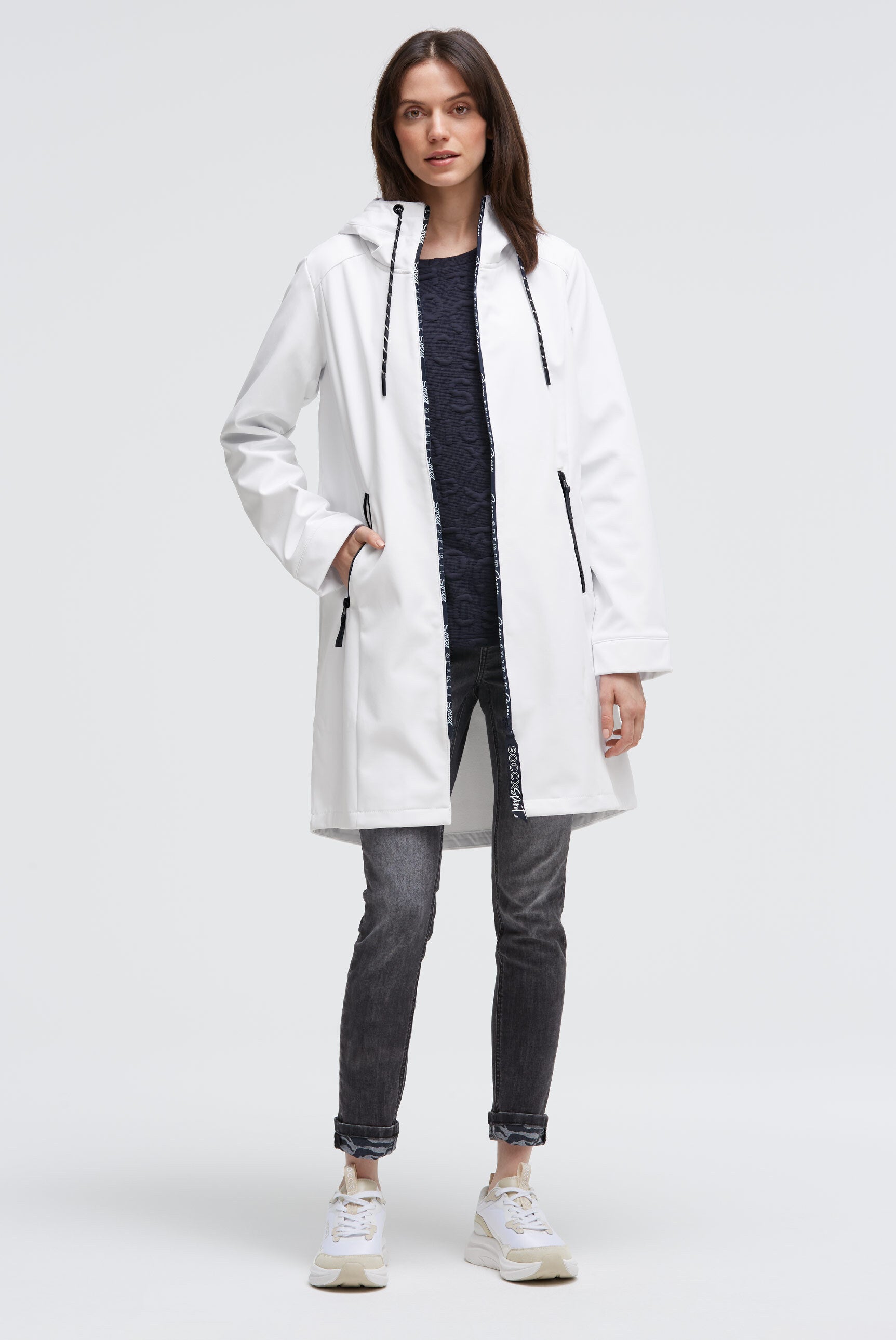 Parka softshellowa z kapturem - 3