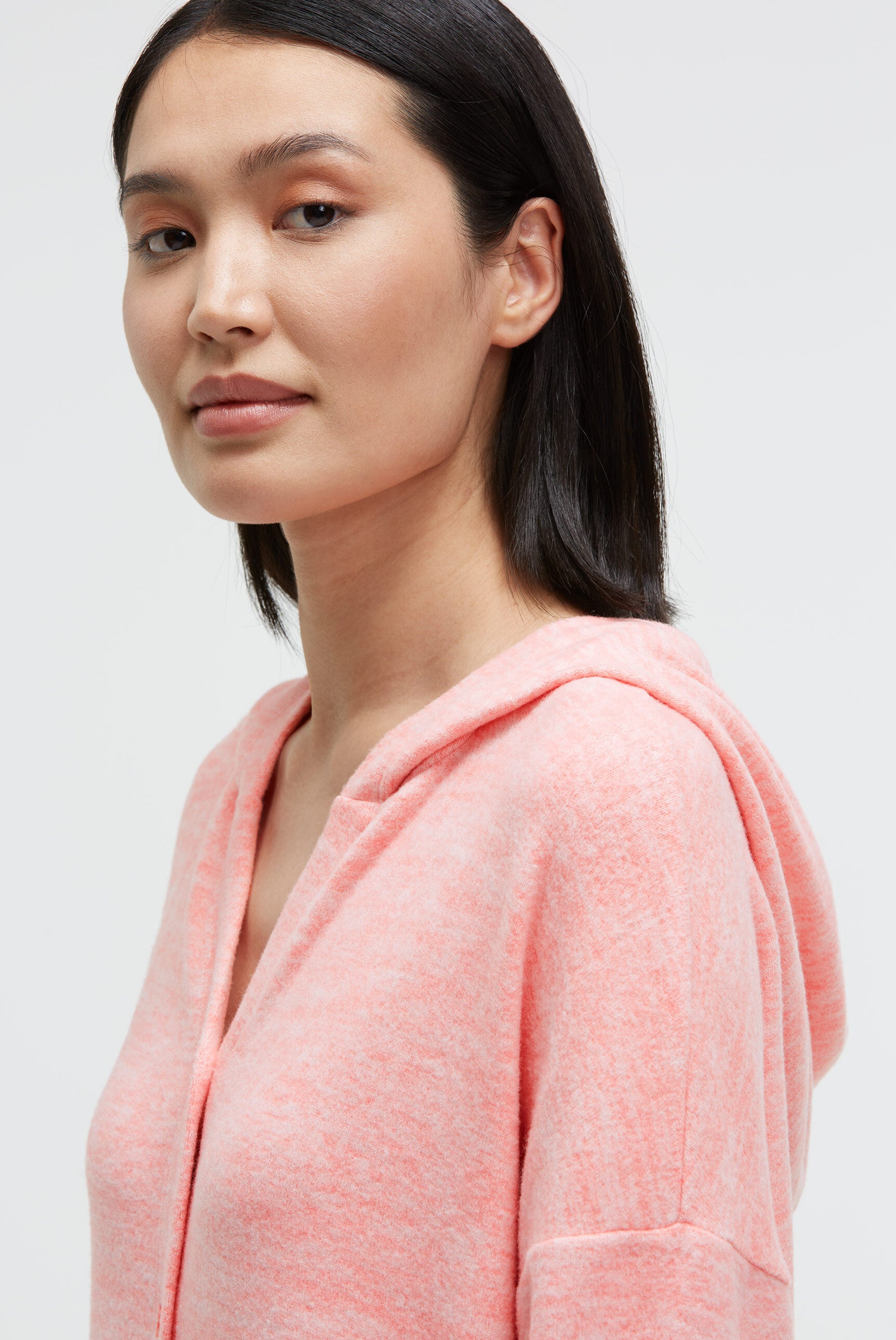 Kardigan z kapturem z dzianiny flauszowej z nadrukiem z tyłu - 5