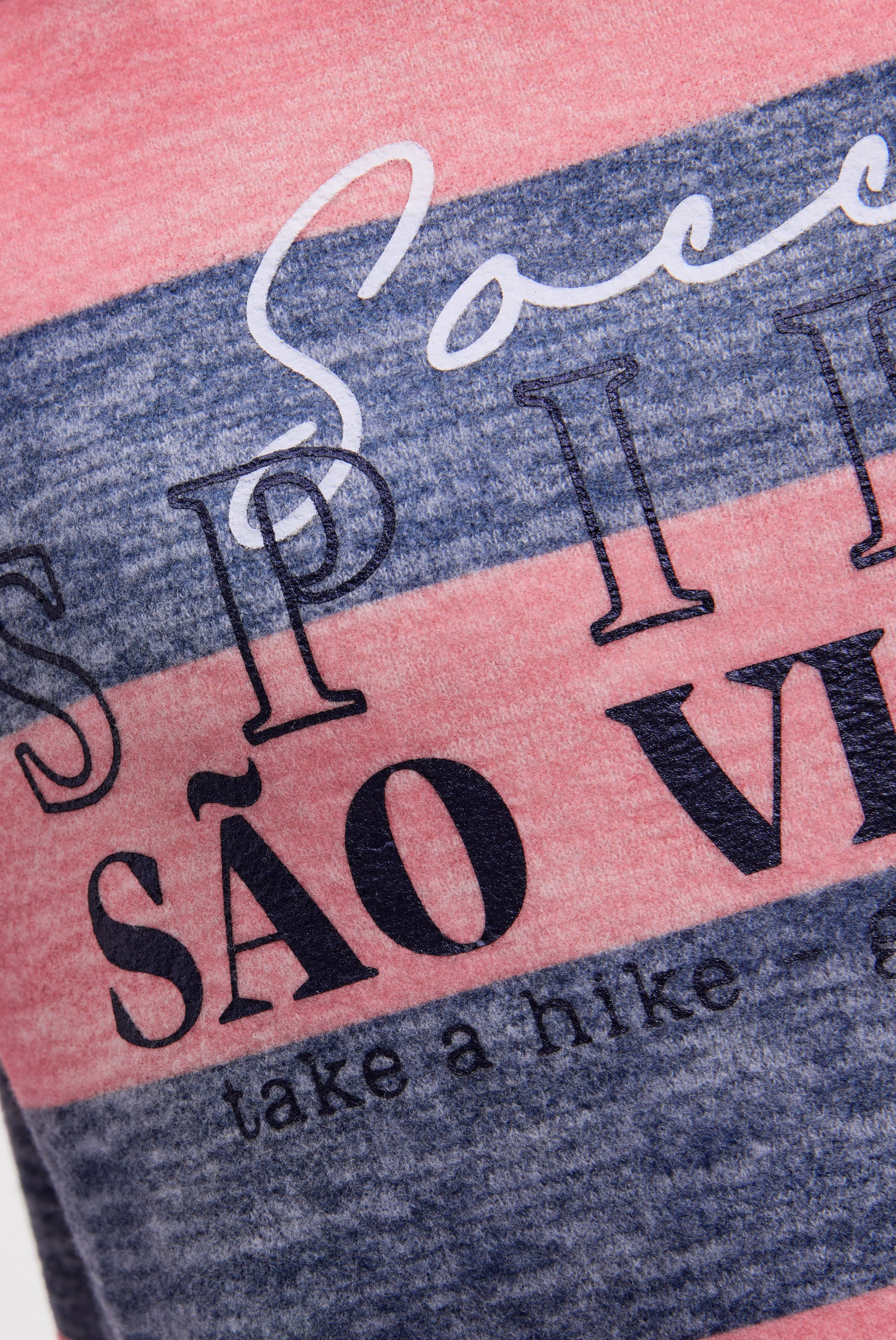 Sweter z dzianiny flauszowej w szerokie pasy - 6