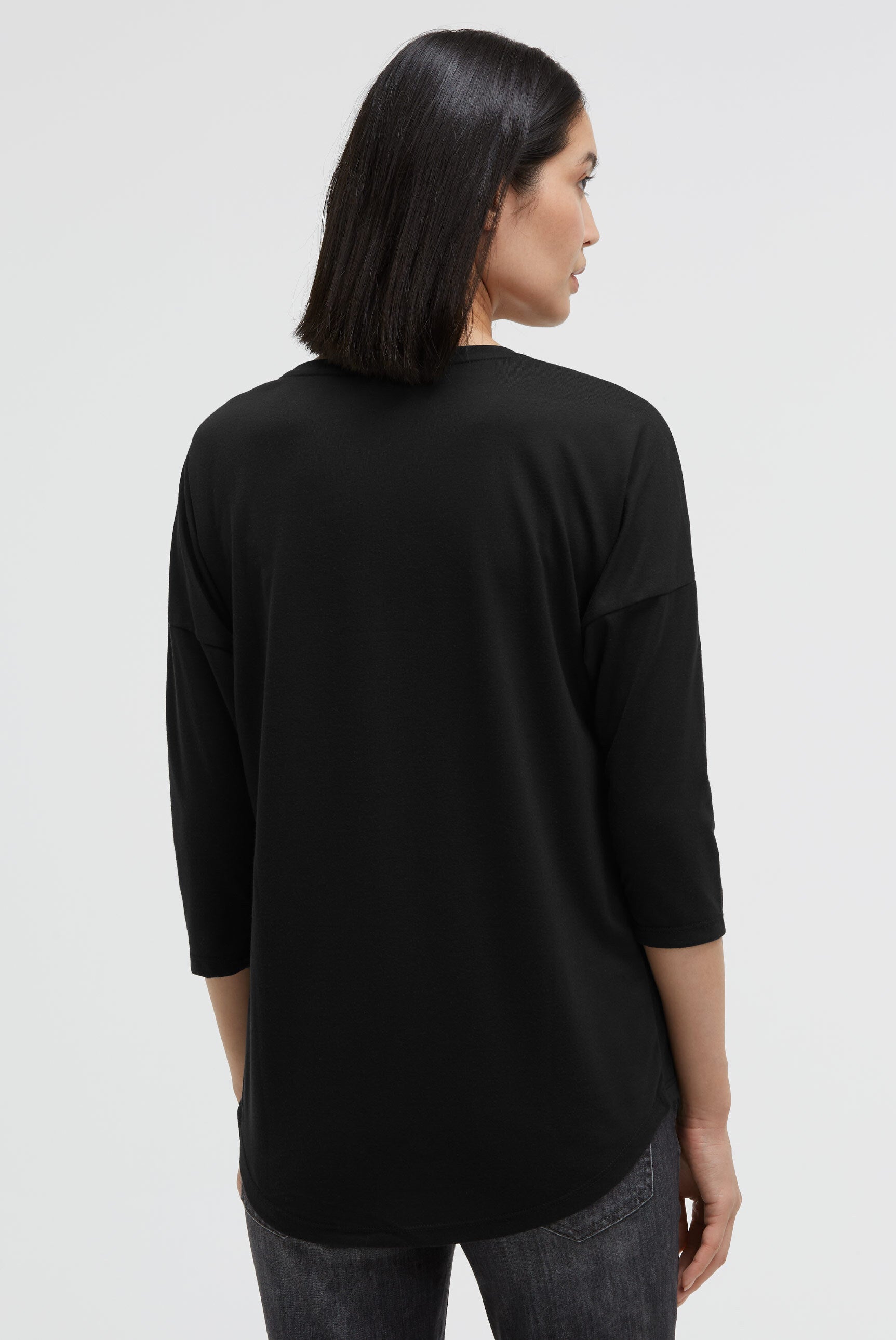 Koszulka z okrągłym dekoltem, grafiką i skróconymi rękawami - 4