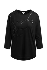 Koszulka z okrągłym dekoltem, grafiką i skróconymi rękawami