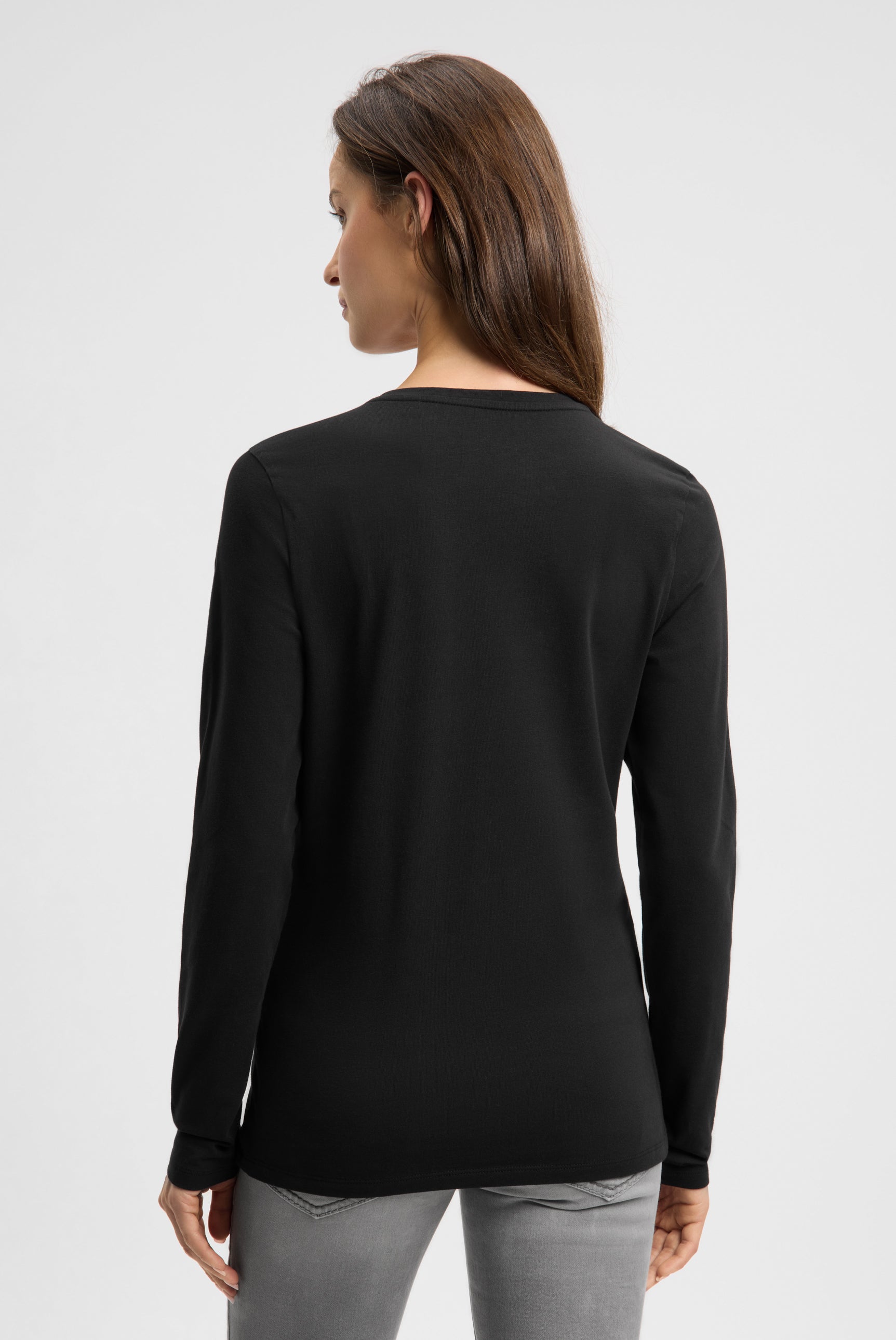 Koszulka z długim rękawem, okrągłym dekoltem i nadrukowanym napisem - 5