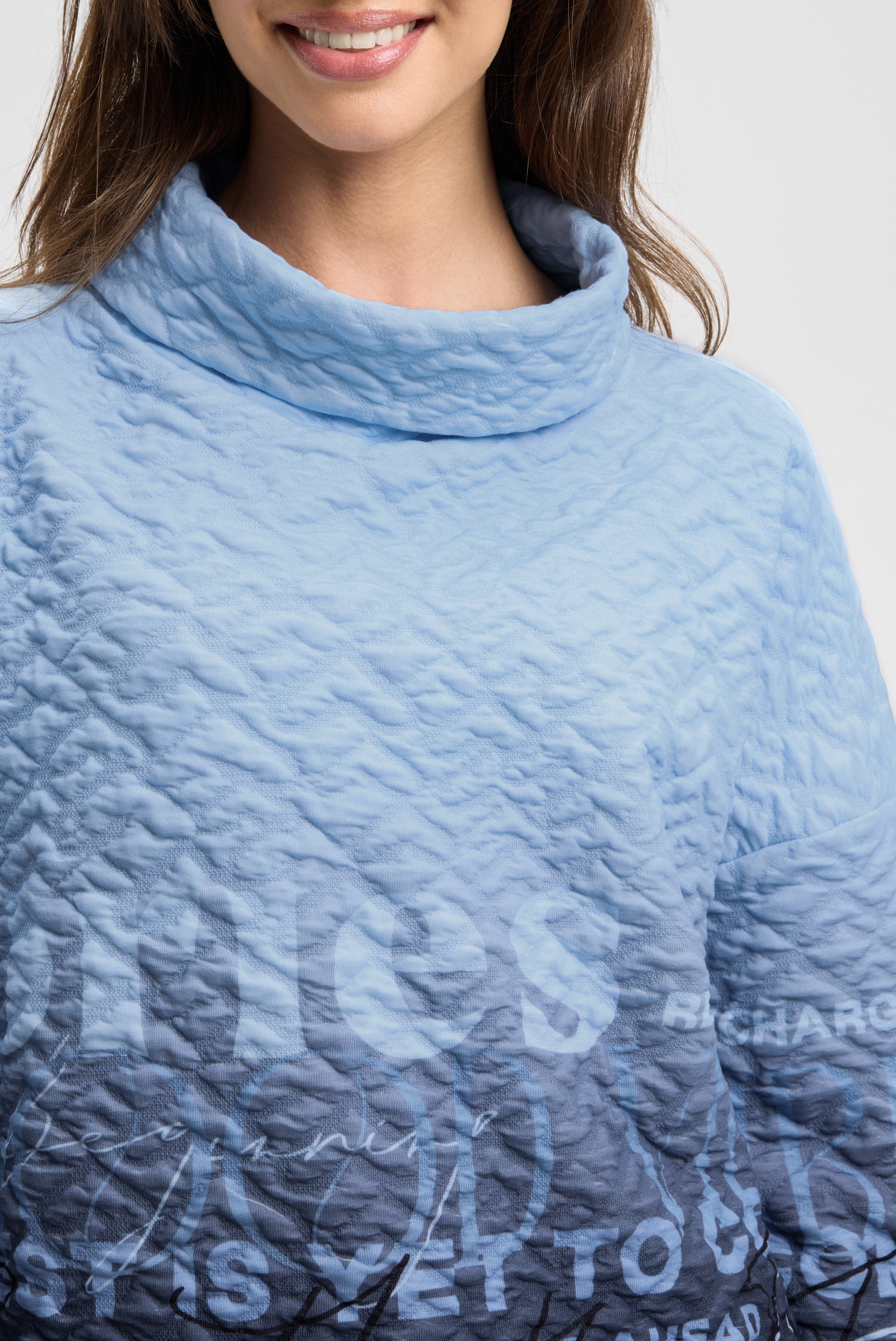 Bluza cloqué Dip Dye z grafikami