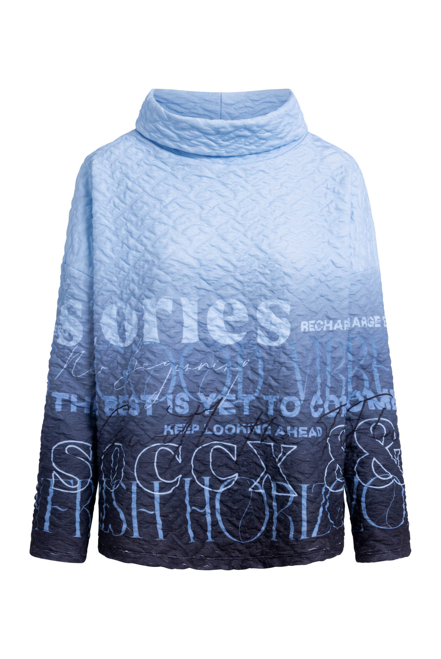 Bluza cloqué Dip Dye z grafikami