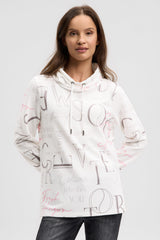 Bluza z fakturą, z długim rękawem, stójką i grafiką